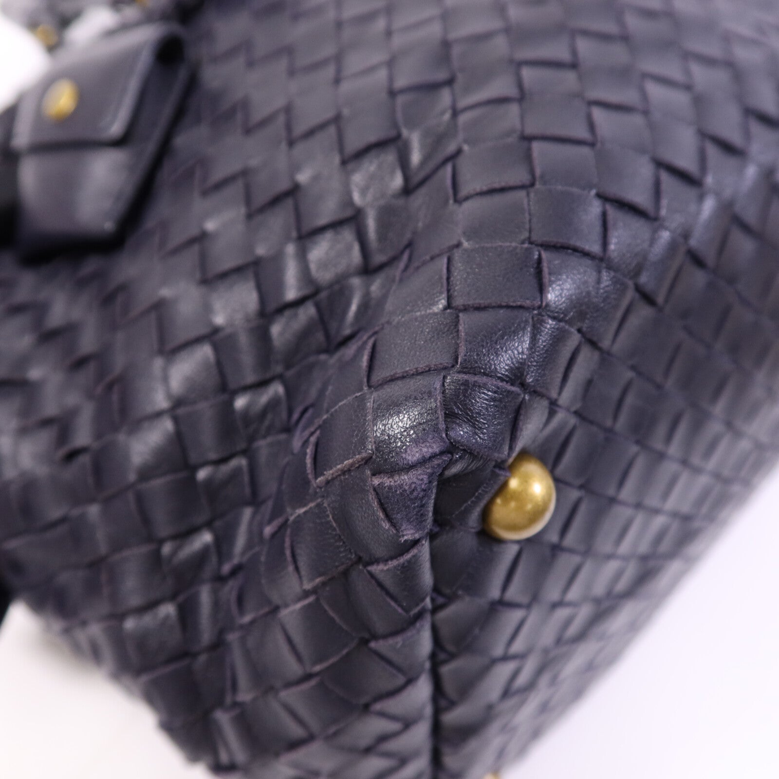 BOTTEGA VENETA 織紋皮革Shoulder Bag金扣肩背袋
