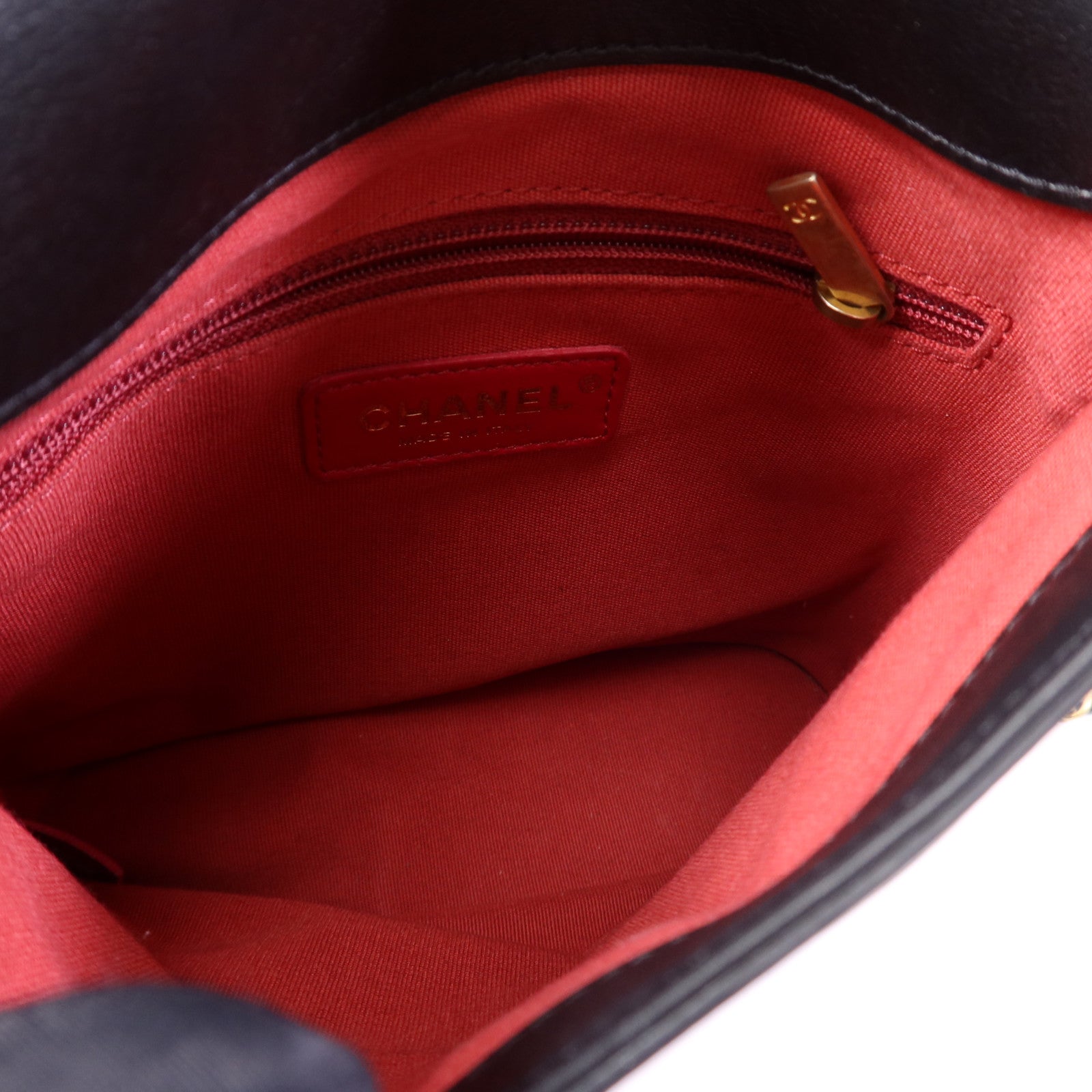 CHANEL 牛皮皮革Chain Shoulder Bag金扣鏈帶肩背袋