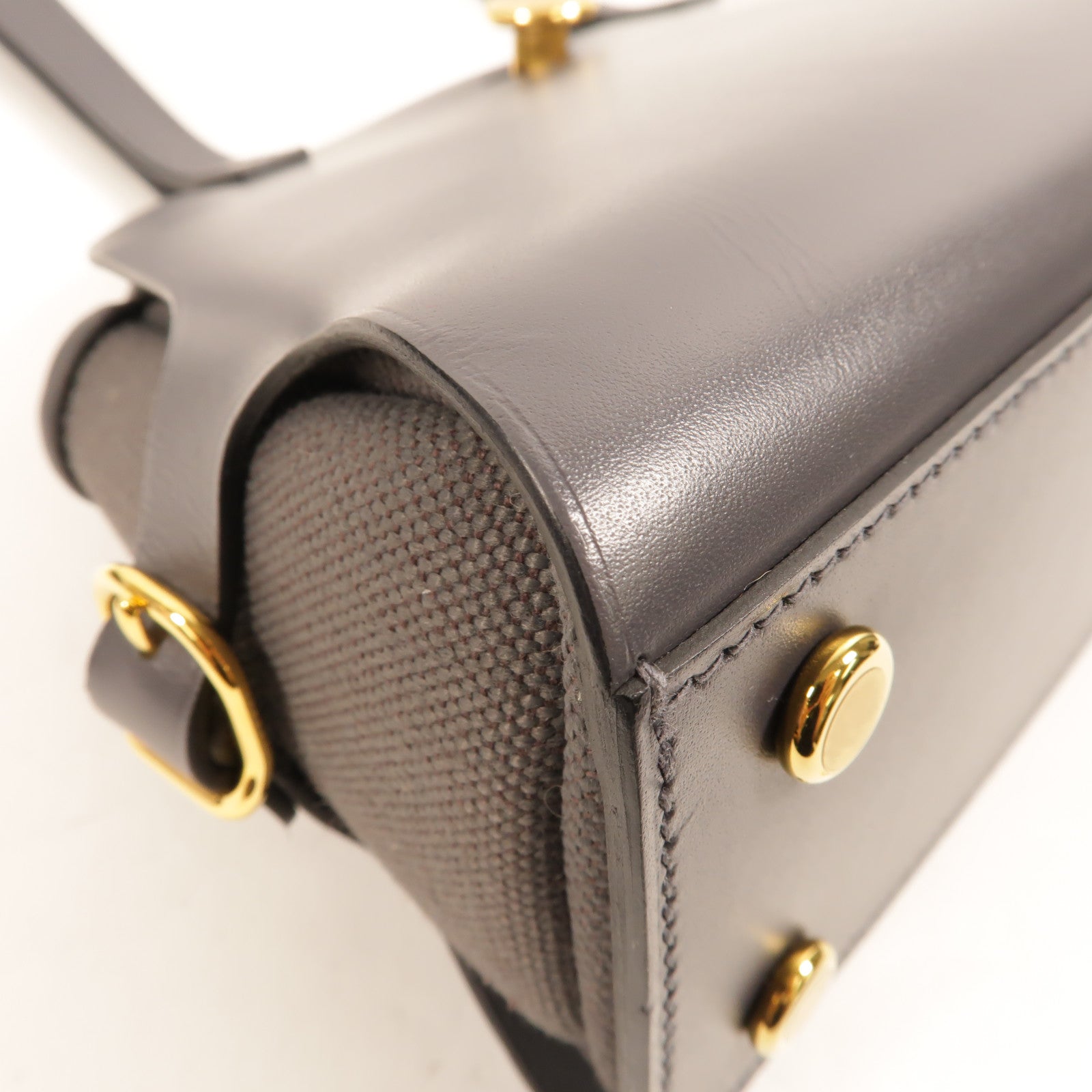 HERMES Swift皮革/Veau Hunt Tabiler Sellier肩背袋Ardoise
