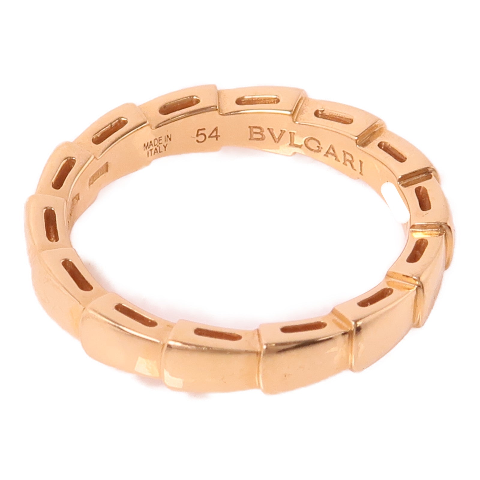 BVLGARI 18K玫瑰金Serpenti Ring戒指Bvlgari#54/US#6.75