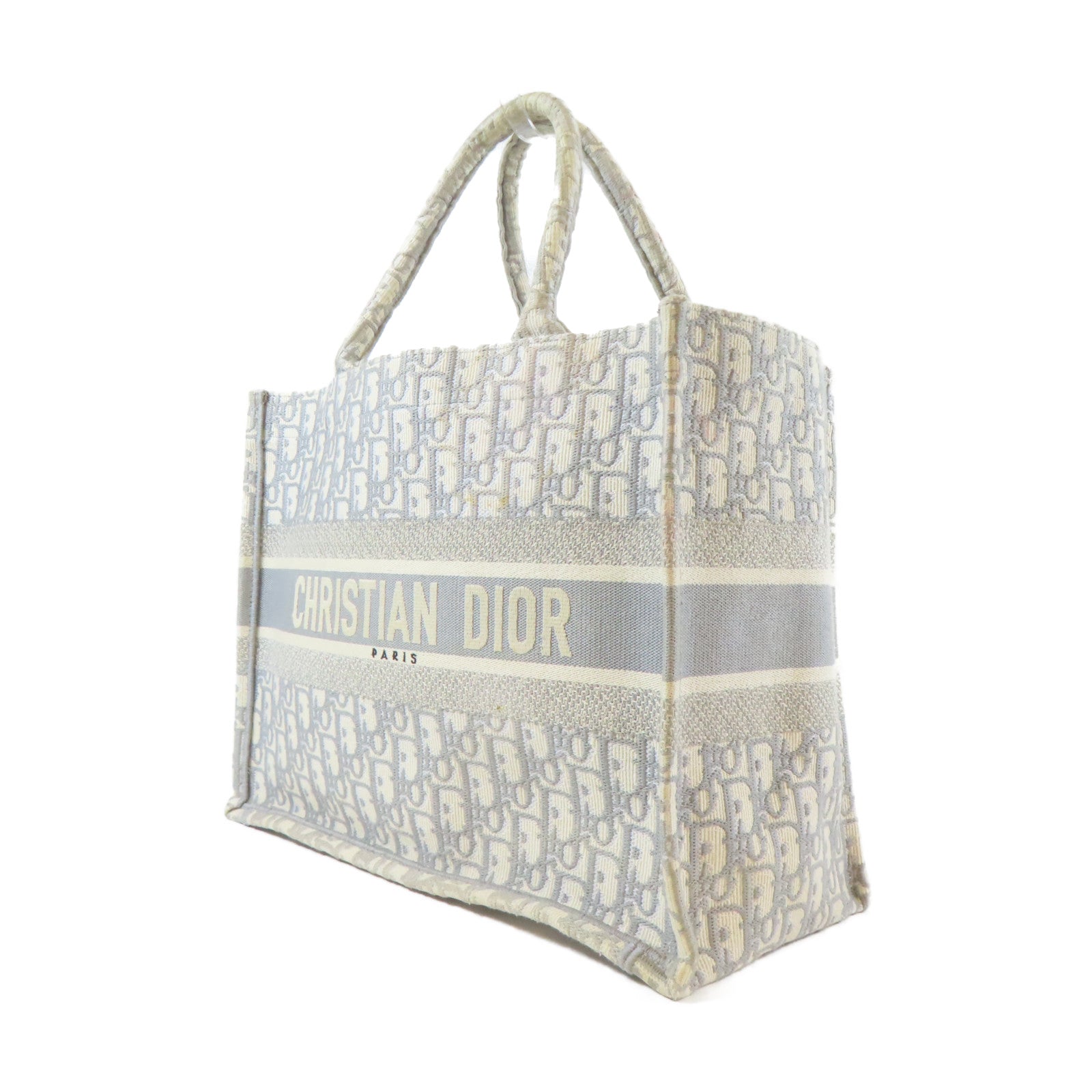 Dior 【激減優惠】帆布Book Tote Medium手挽袋米色/灰色