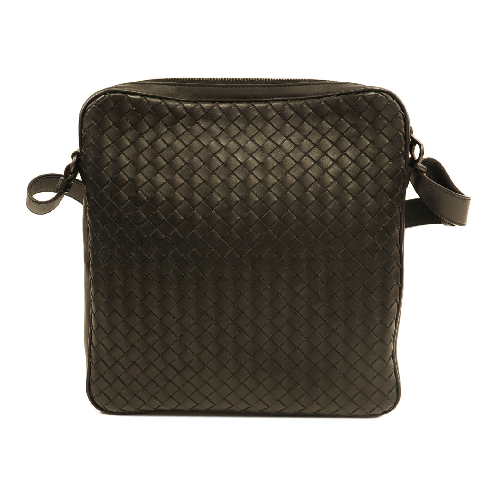 BOTTEGA VENETA 織紋皮革Shoulder Bag肩背袋黑色