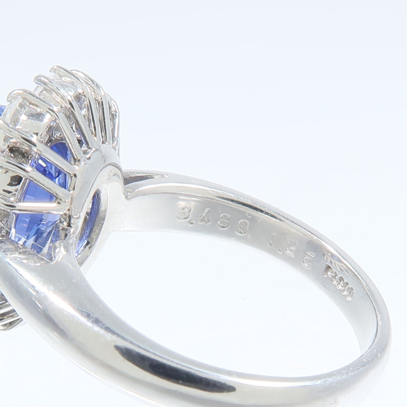 JEWELRY PT900鉑金Sapphire Diamond Ring藍寶石/鑽石戒指