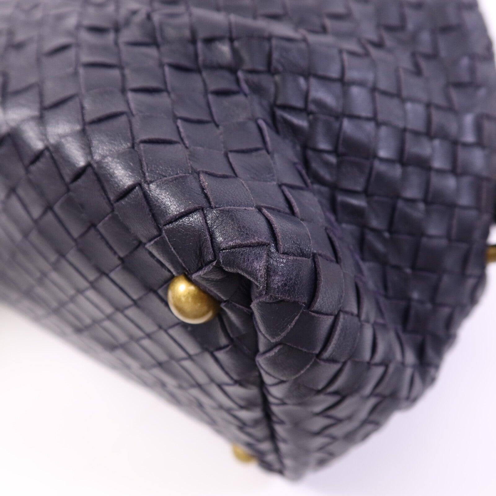 BOTTEGA VENETA 織紋皮革Shoulder Bag金扣肩背袋