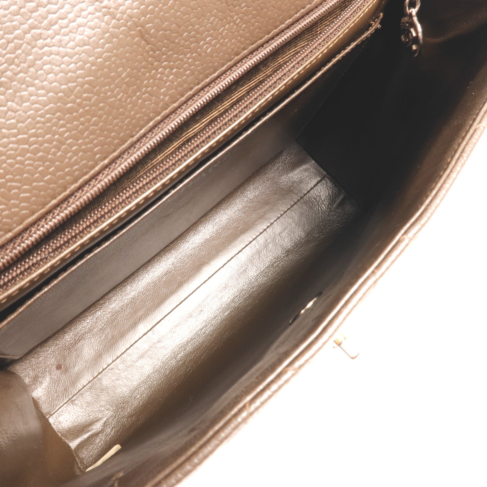 CHANEL 牛皮皮革Classic Flap銀扣鏈帶肩背袋