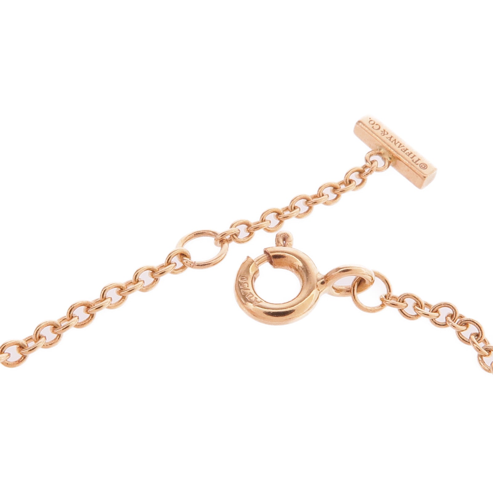 TIFFANY＆CO 18K玫瑰金T Smile Bracelet手鏈