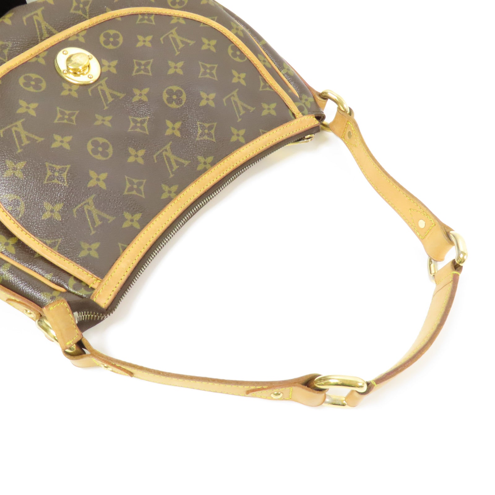 LOUIS VUITTON LV GHW Tulum PM Shoulder Bag M40076 Monogram Brown