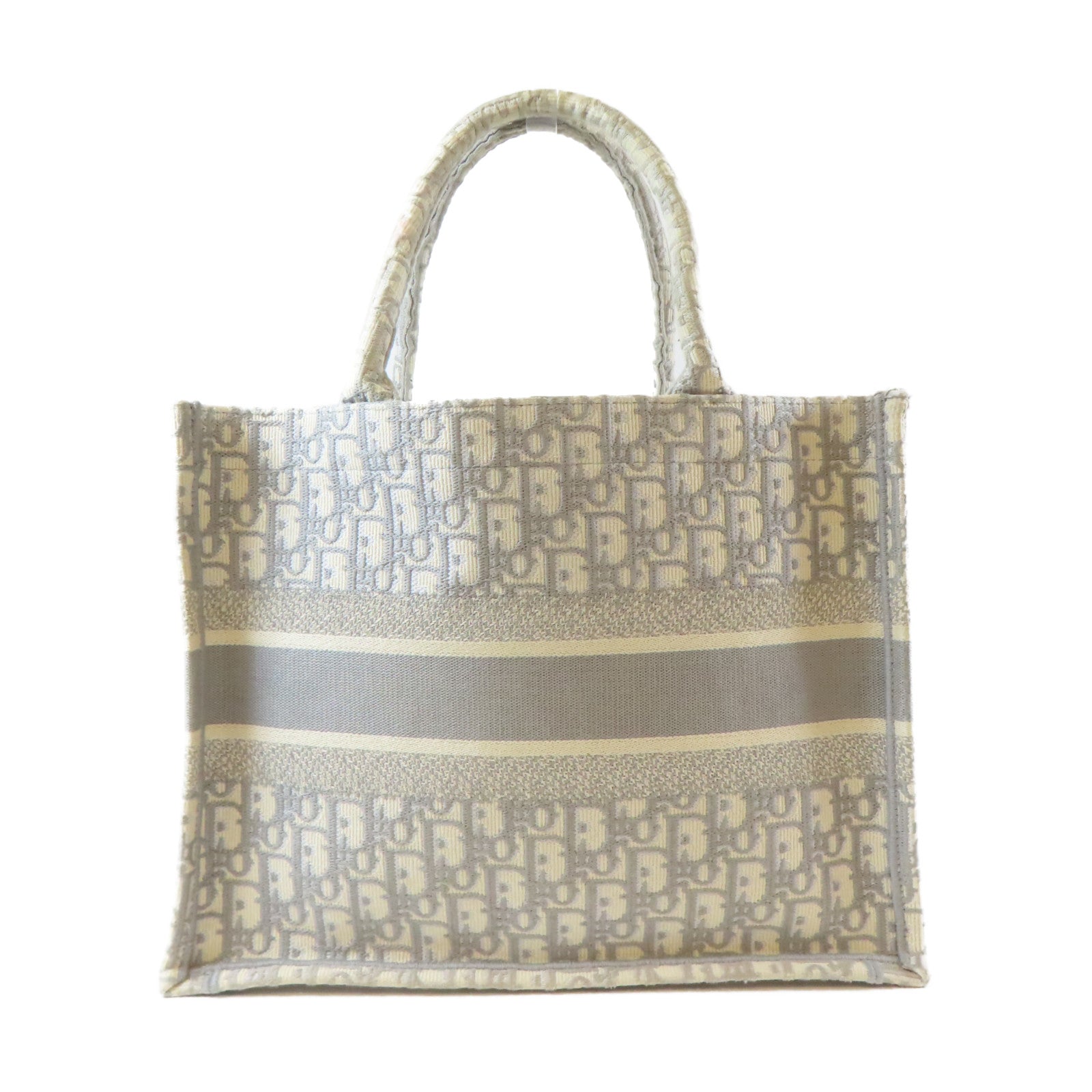 Dior 【激減優惠】帆布Book Tote Medium手挽袋米色/灰色