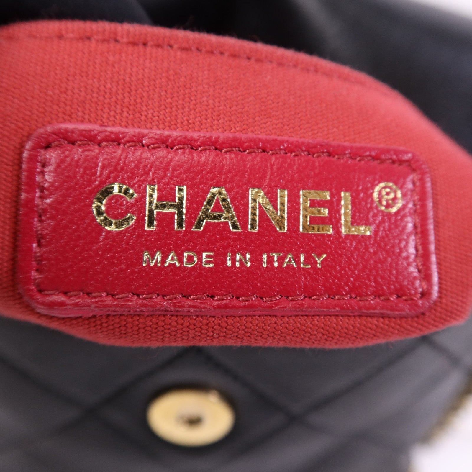 CHANEL 牛皮皮革Chain Shoulder Bag金扣鏈帶肩背袋