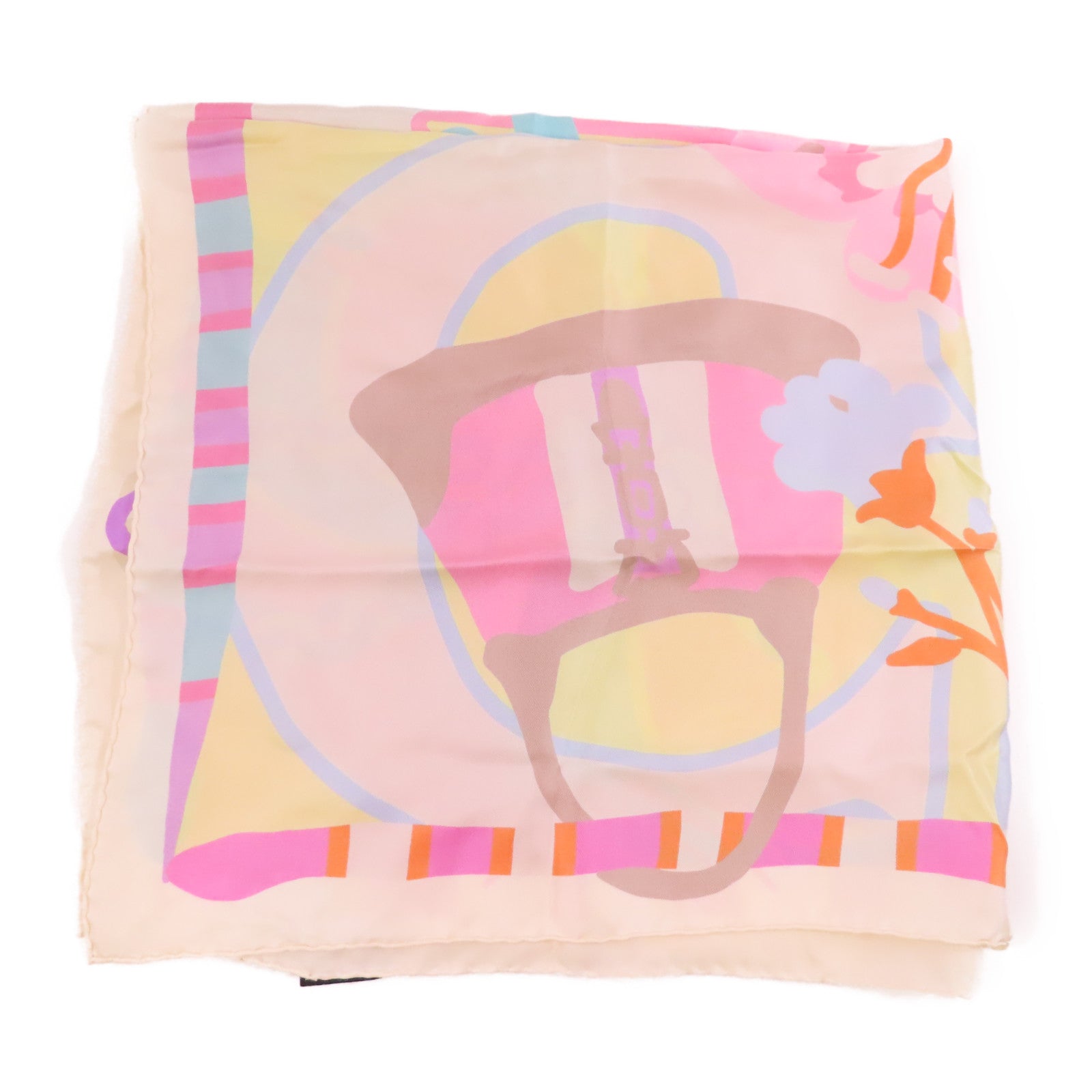 GUCCI 絲質Guccissimo Scarf 90x90圍巾米色