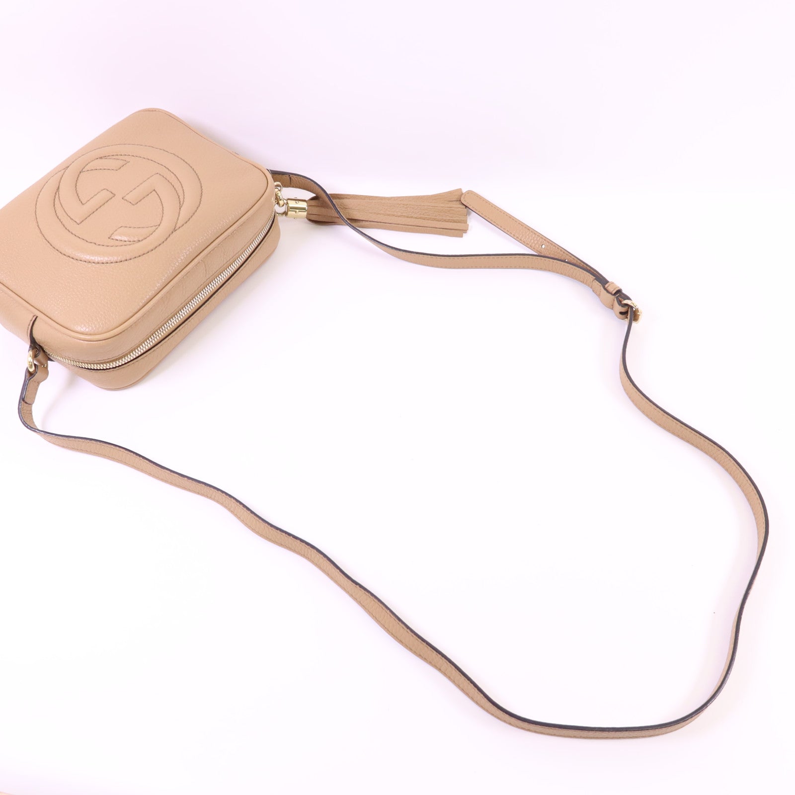 GUCCI 牛皮皮革SOHO Disco金扣肩背袋308364