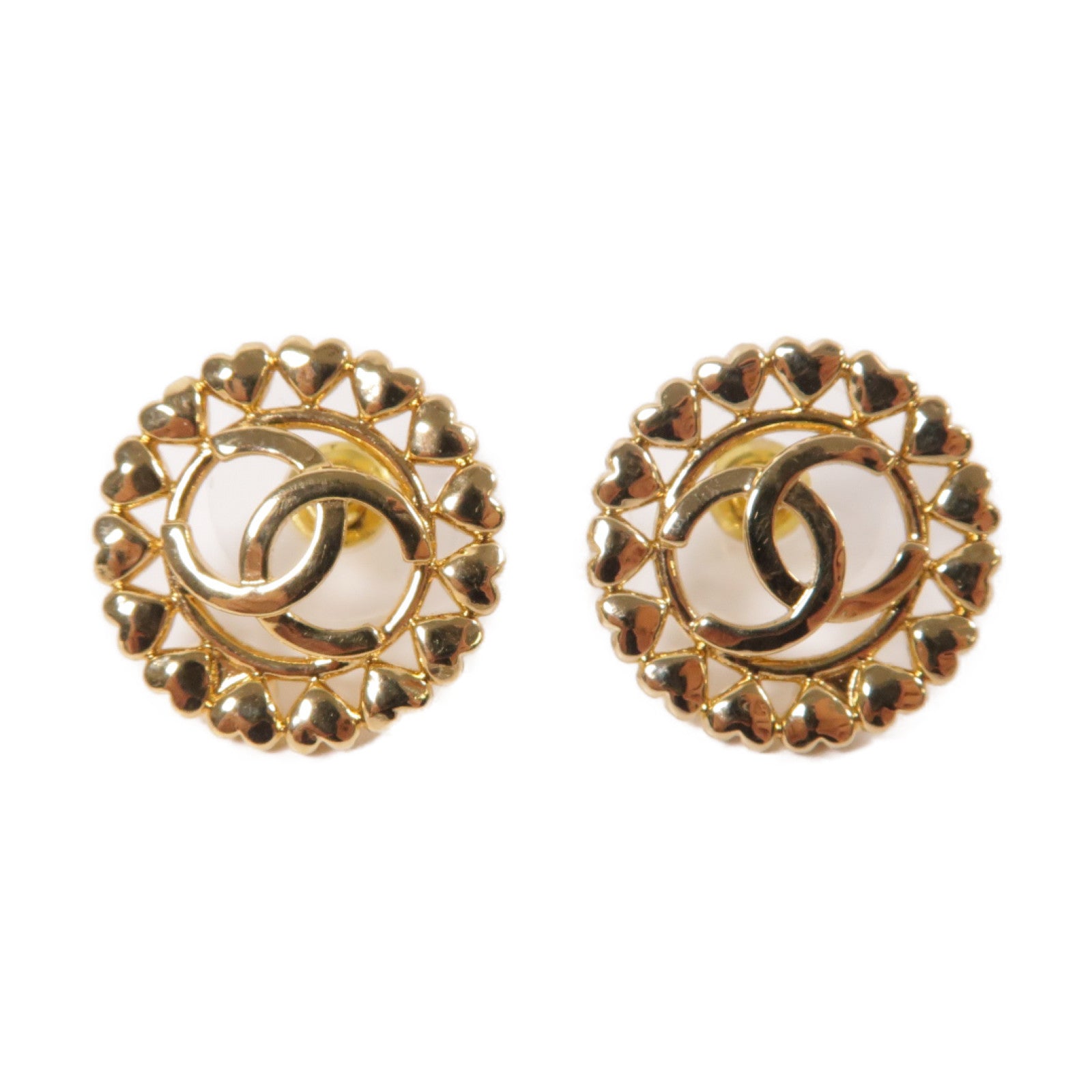CHANEL 金屬Earrings耳環金色