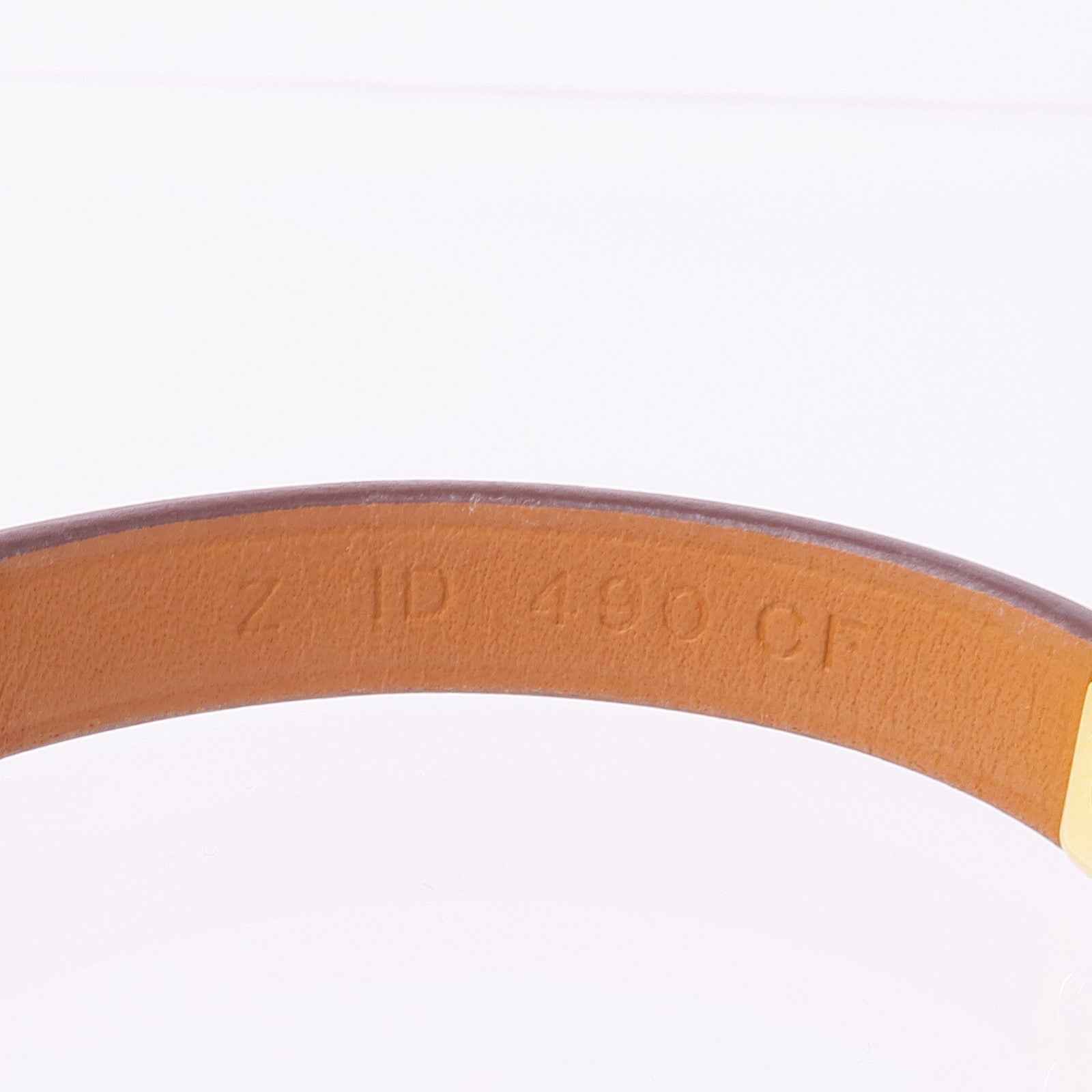 HERMES Swift皮革Rivale Mini Bracelet金扣手帶Etoupe