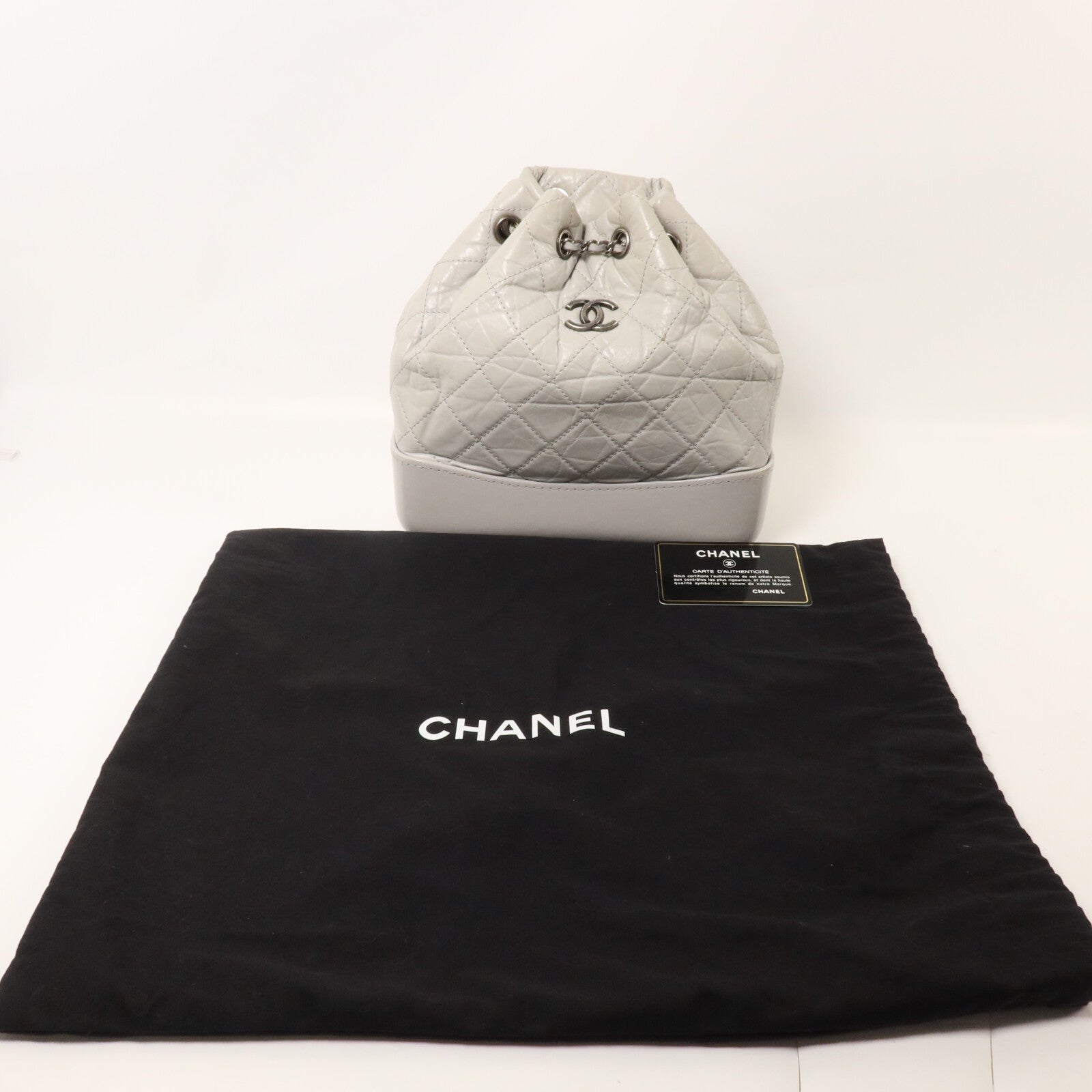 CHANEL 羊皮皮革Gabrielle Backpack Small鏈帶背包