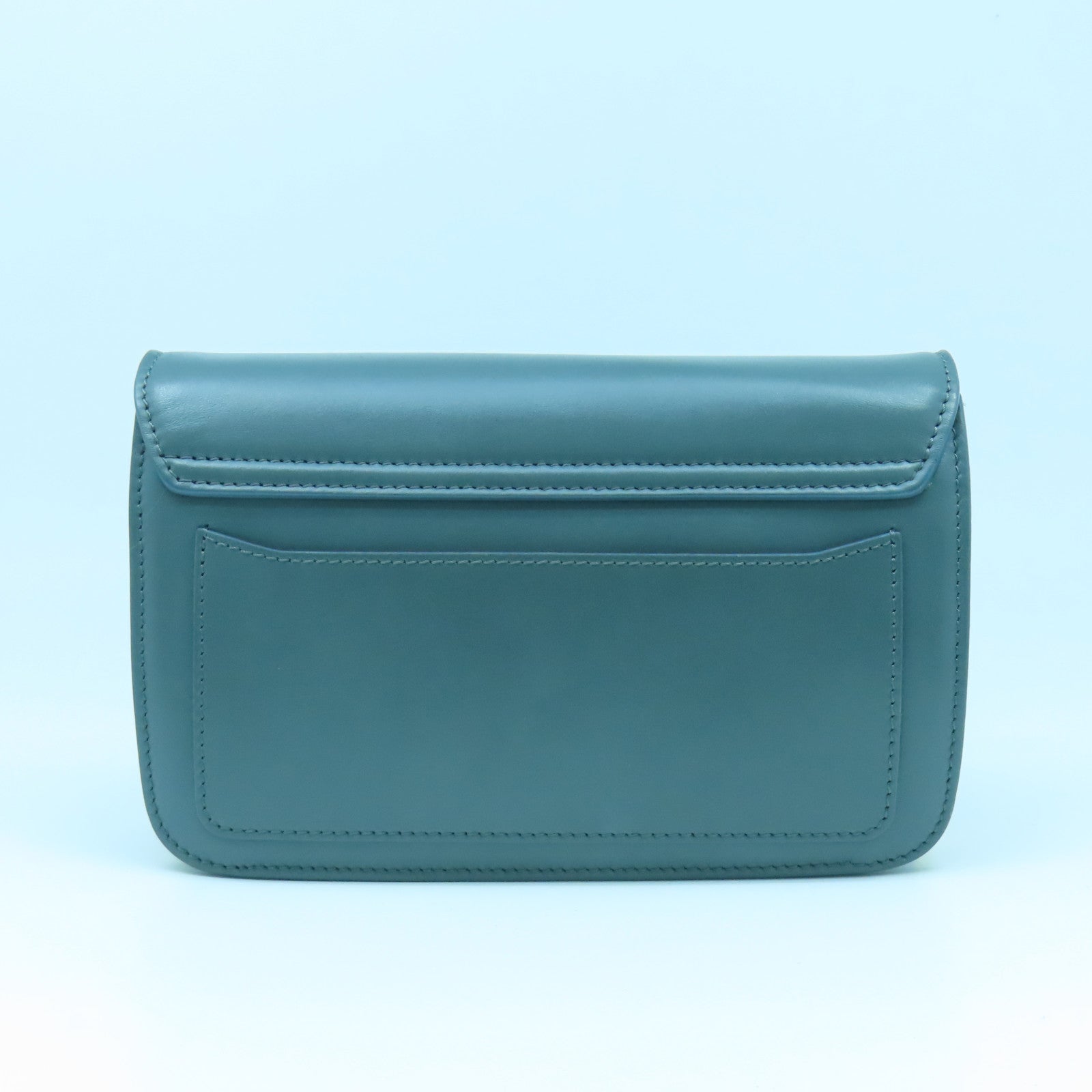 Chloe 【清倉大減價】牛皮皮革Shoulder Bag金扣肩背袋藍色