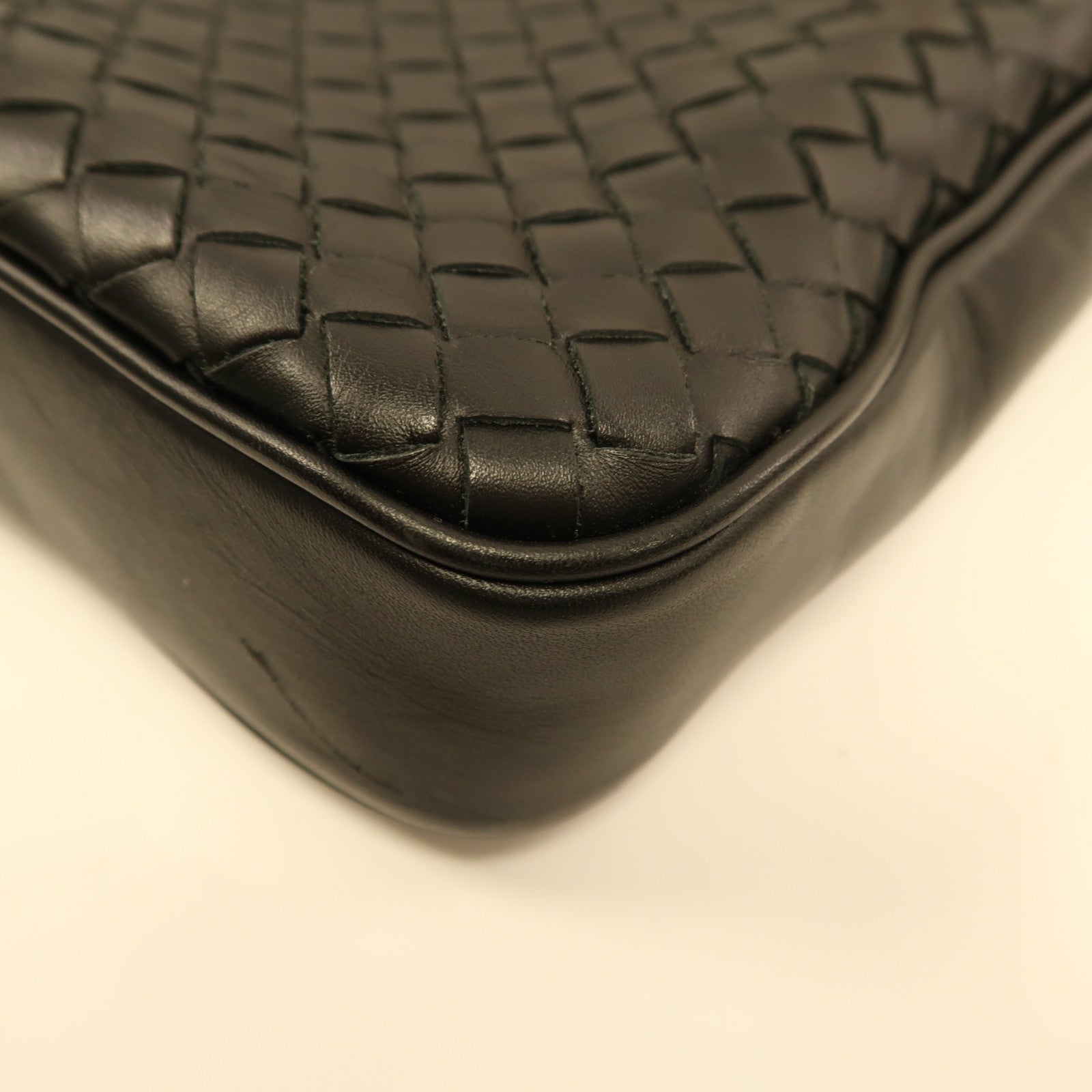 BOTTEGA VENETA 織紋皮革Shoulder Bag肩背袋黑色