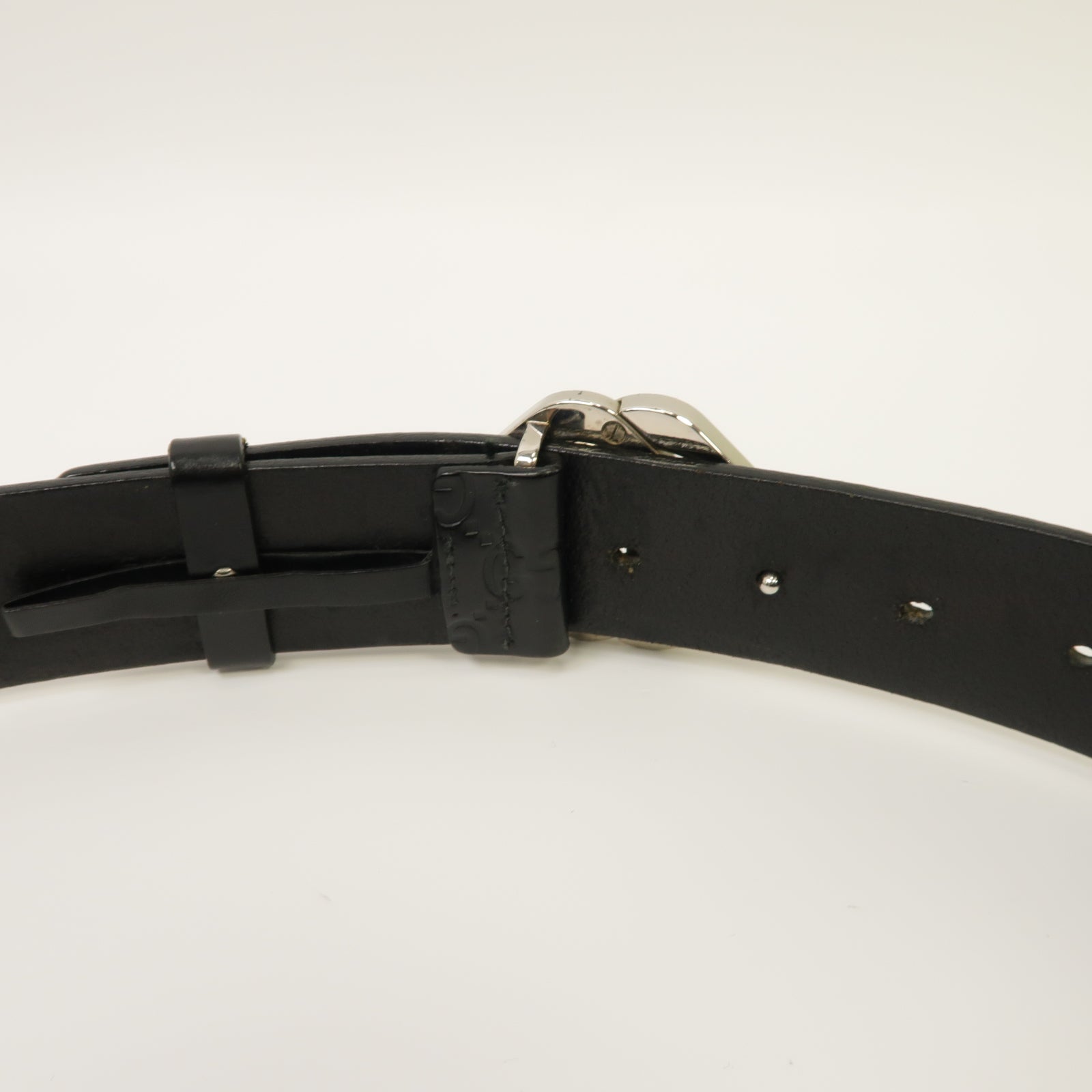 GUCCI 【激減優惠】牛皮皮革Belt 90cm銀扣皮帶黑色