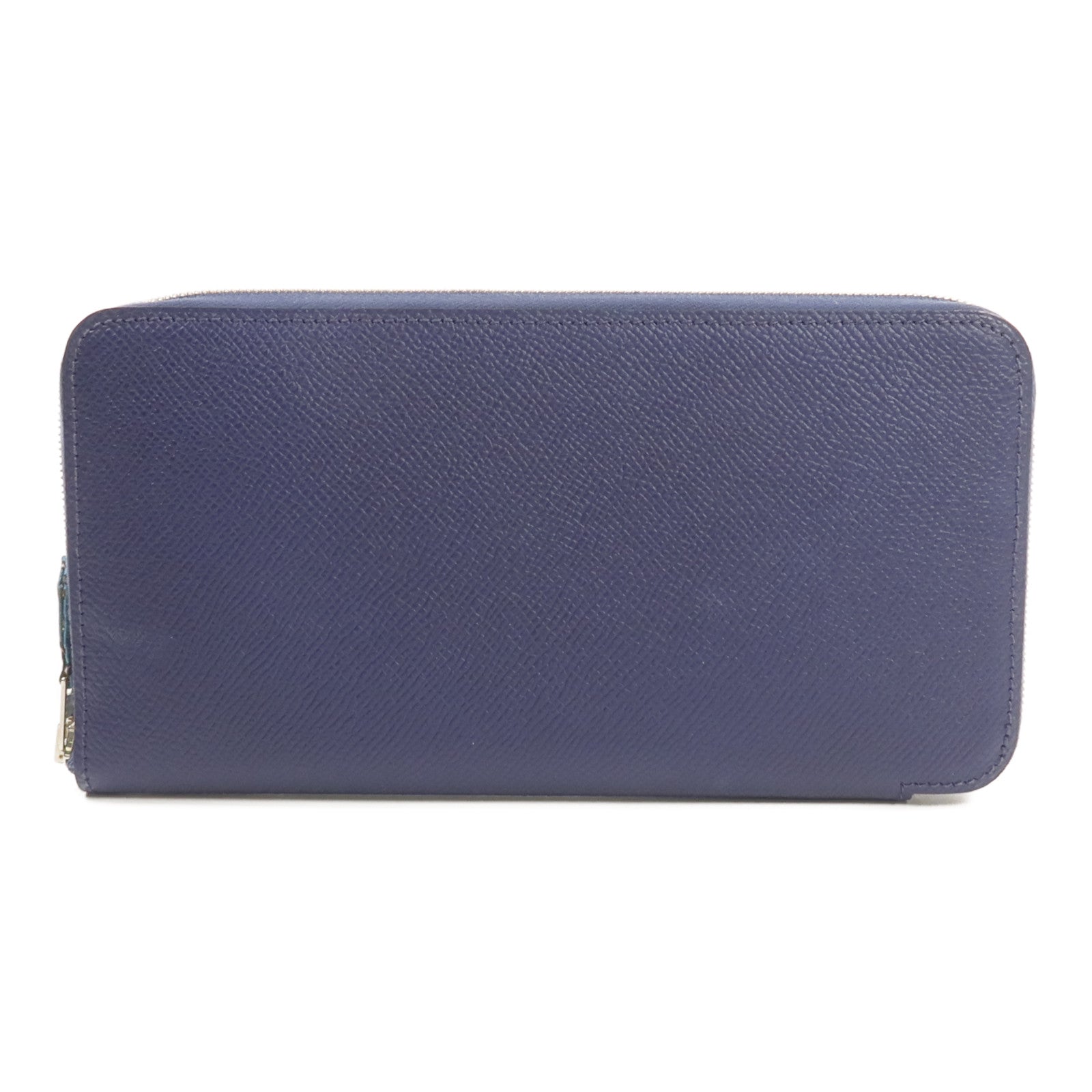HERMES Epsom皮革Silk In Long Wallet長錢包Bleu Saphir