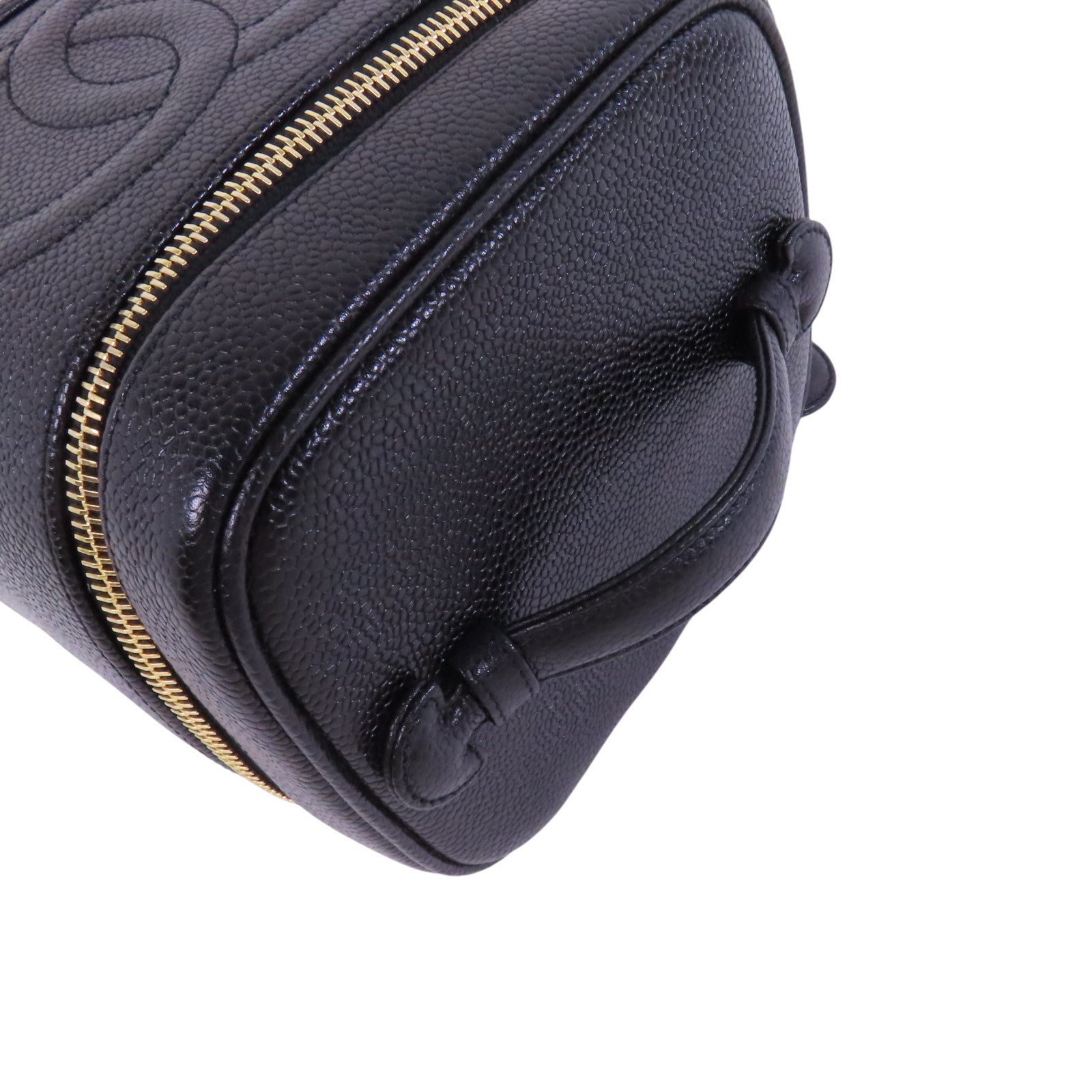 CHANEL 【激減優惠】牛皮皮革Vintage Vanity金扣手挽袋