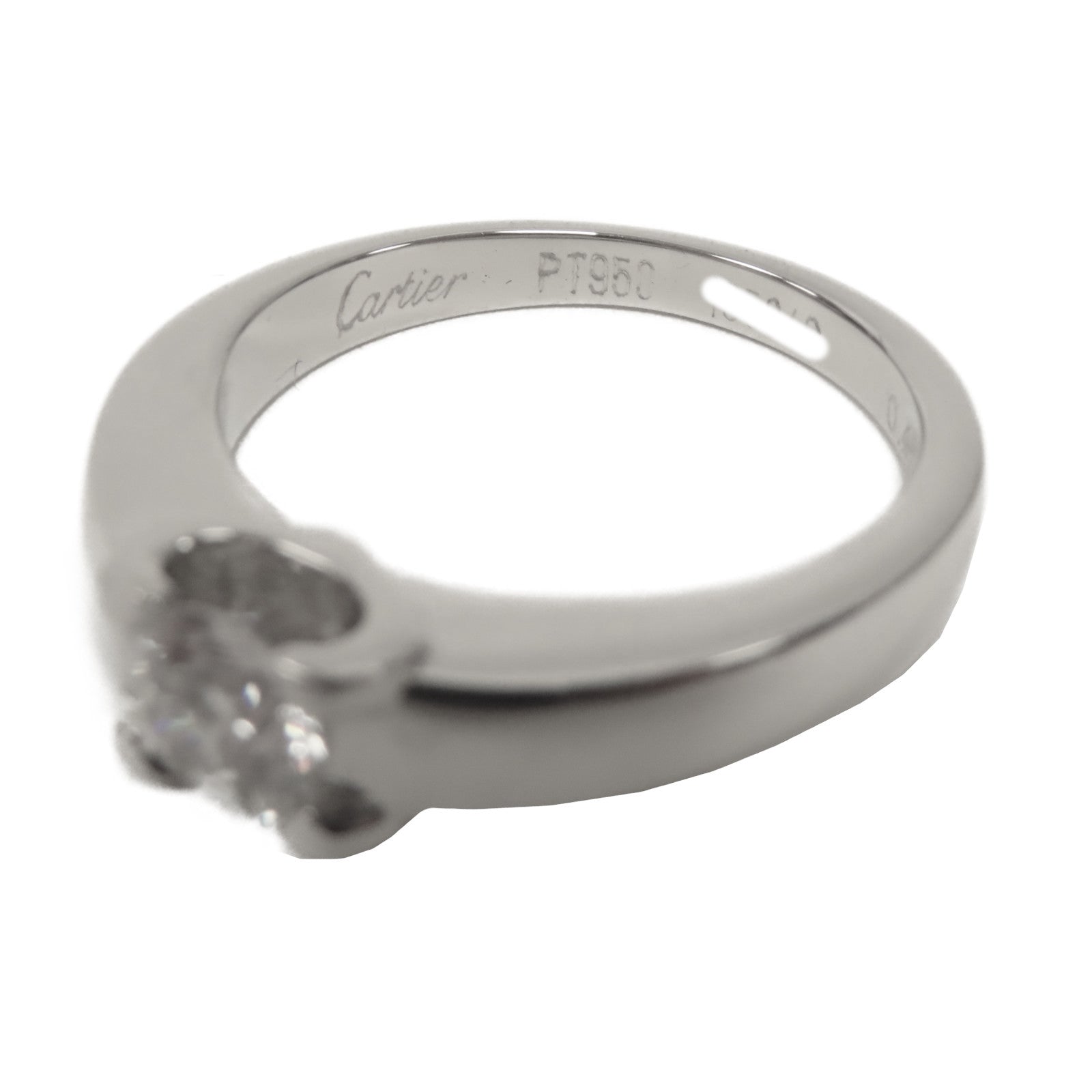 CARTIER 【激減優惠】PT950鉑金Diamond Ring 0.45ct鑽石戒指Cartier#50 US#6