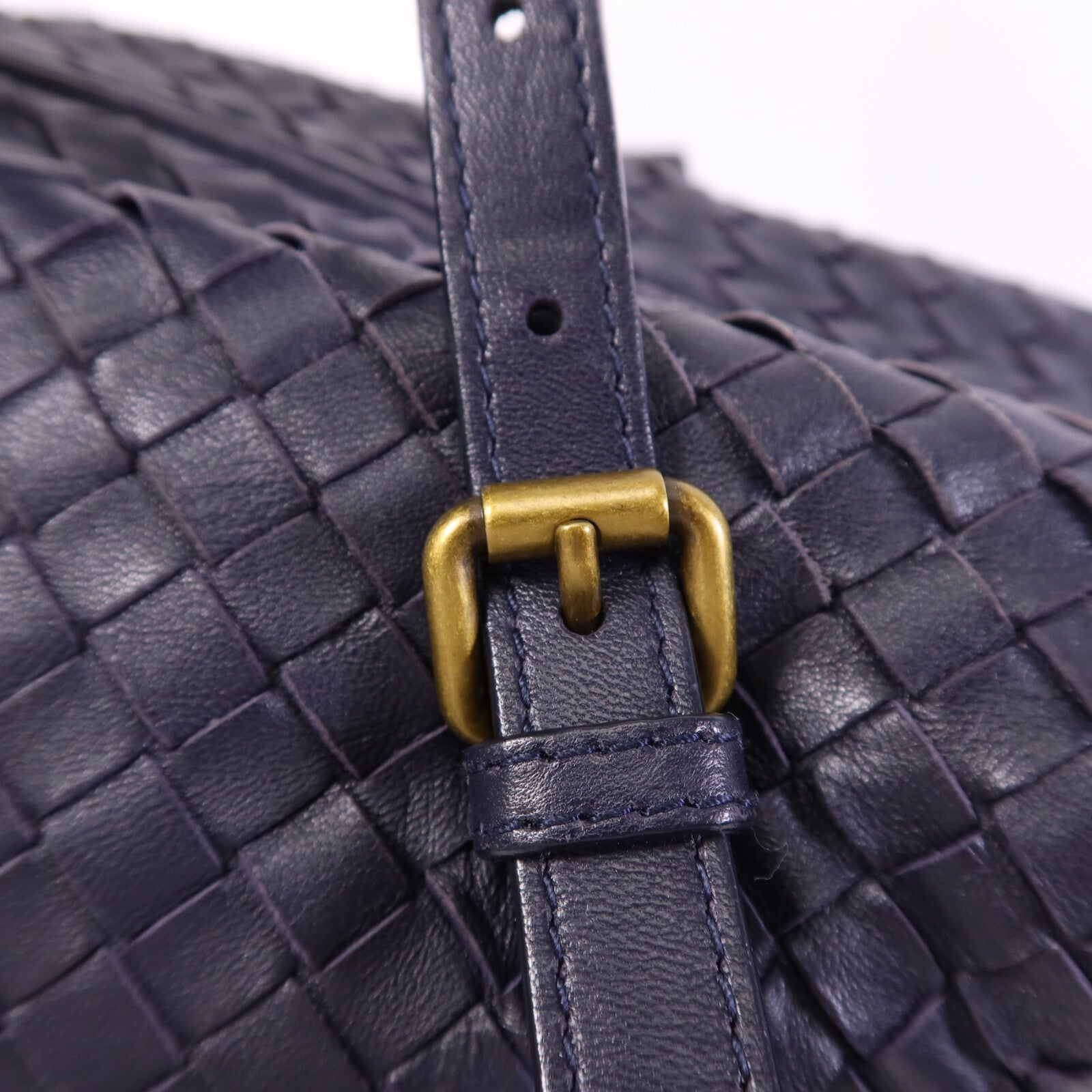 BOTTEGA VENETA 織紋皮革Shoulder Bag金扣肩背袋