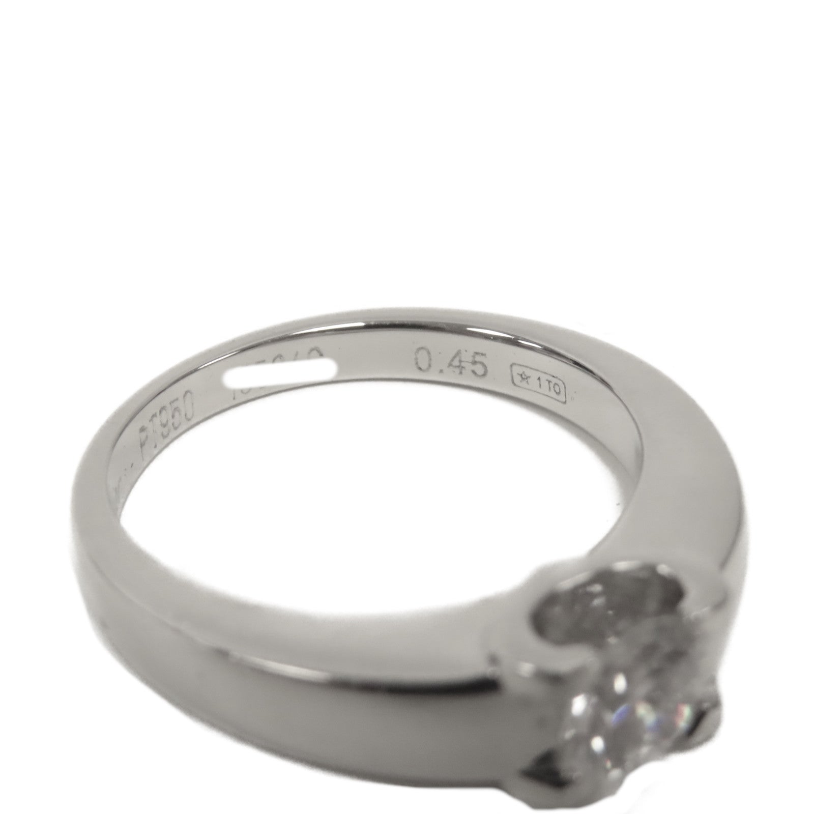 CARTIER 【激減優惠】PT950鉑金Diamond Ring 0.45ct鑽石戒指Cartier#50 US#6