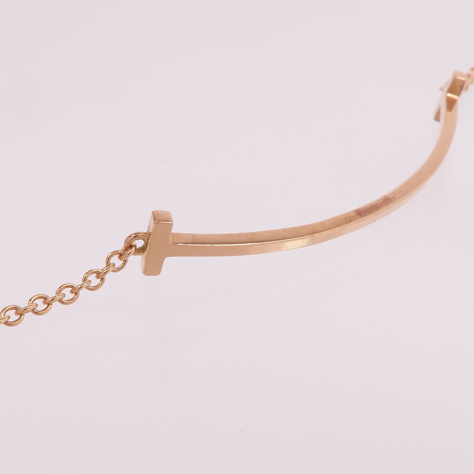 TIFFANY＆CO 18K玫瑰金T Smile Bracelet手鏈