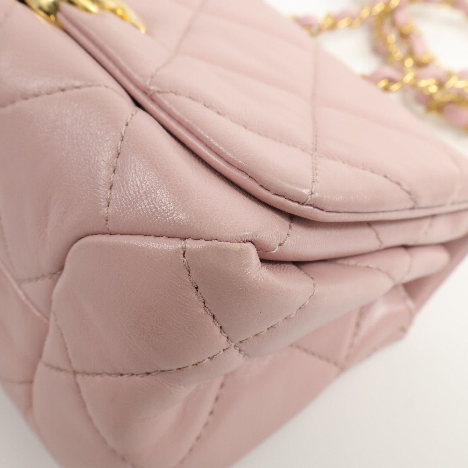 CHANEL 羊皮皮革Seasonal Flap鏈條手挽肩背兩用袋