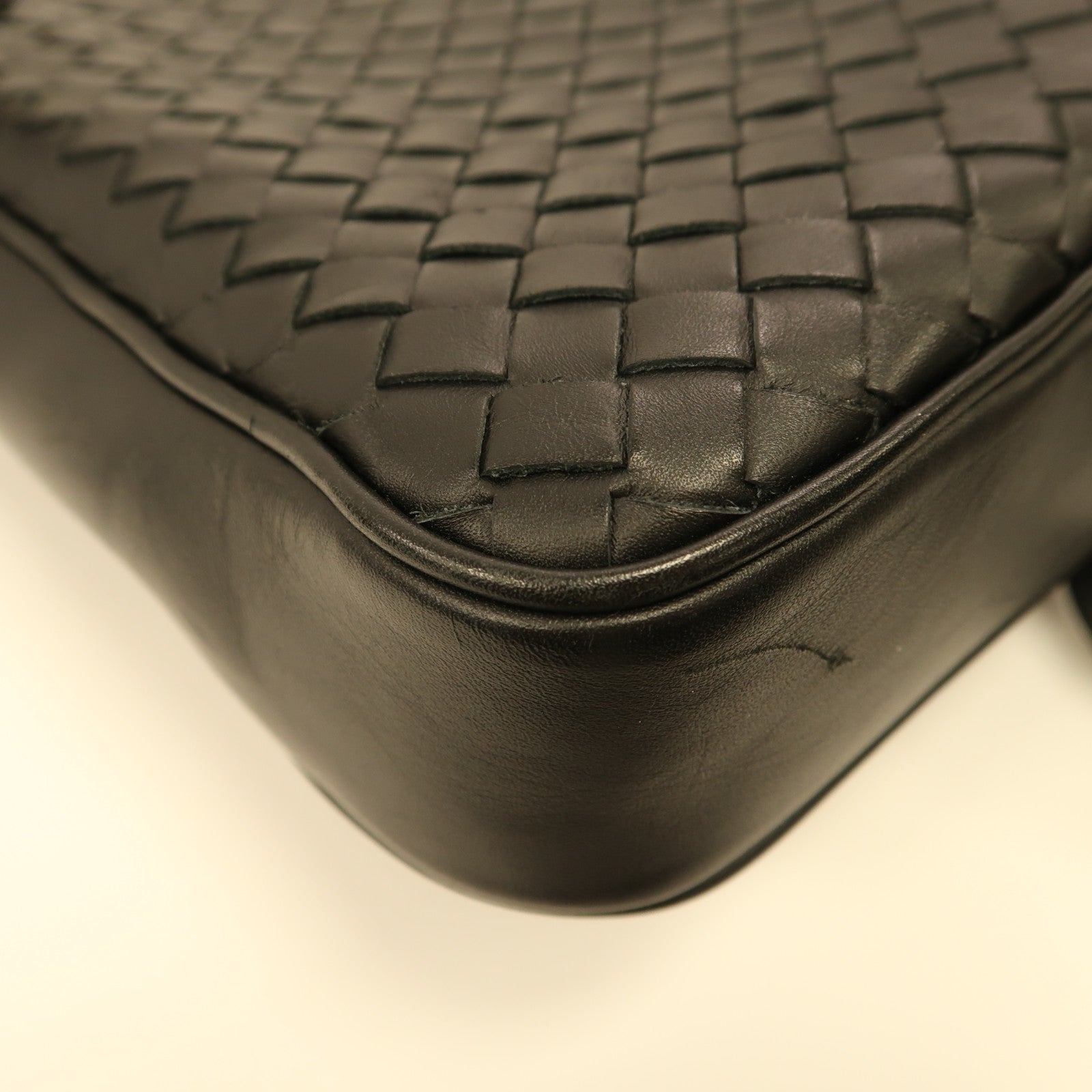 BOTTEGA VENETA 織紋皮革Shoulder Bag肩背袋黑色
