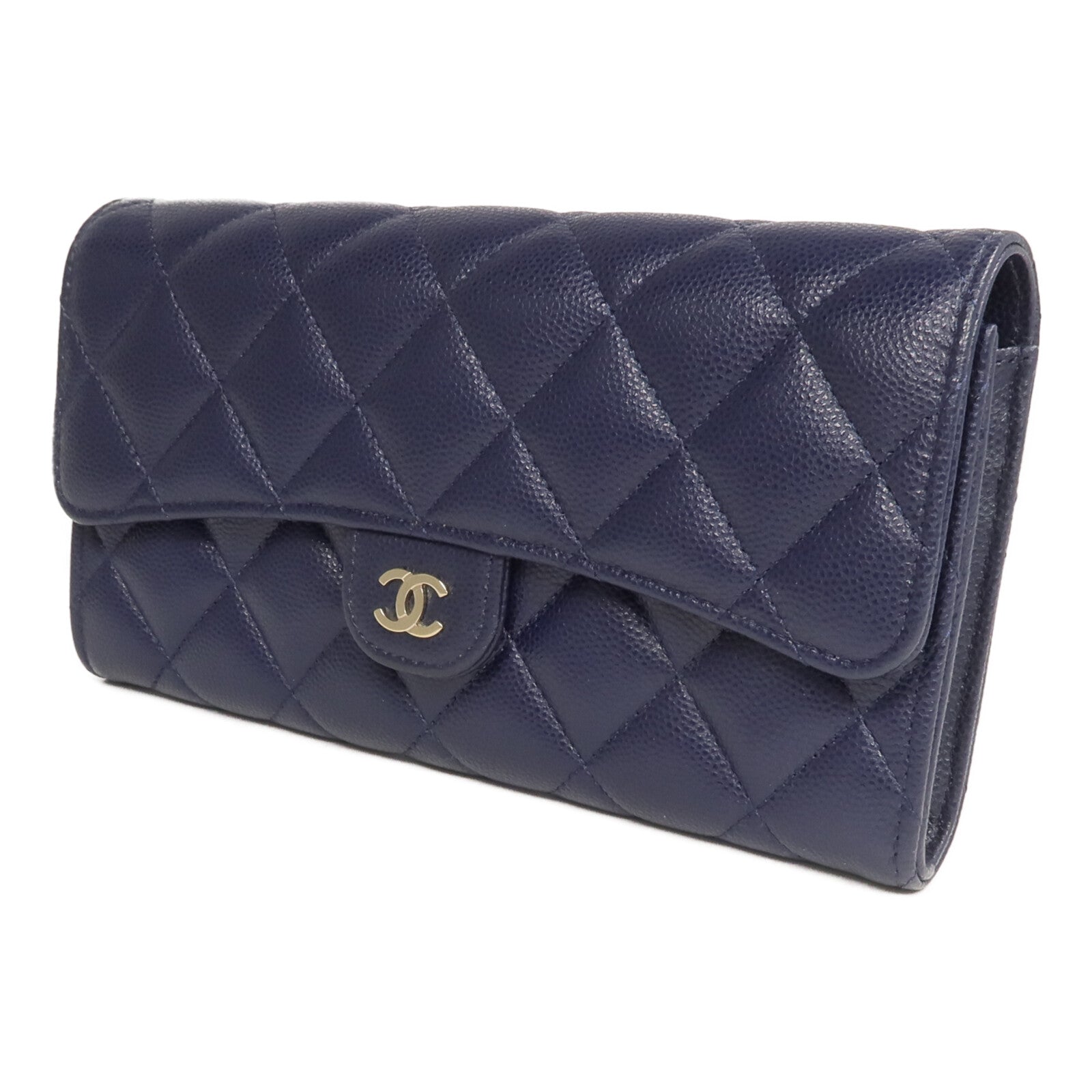 CHANEL 牛皮皮革Classic Long Flap Wallet長錢包