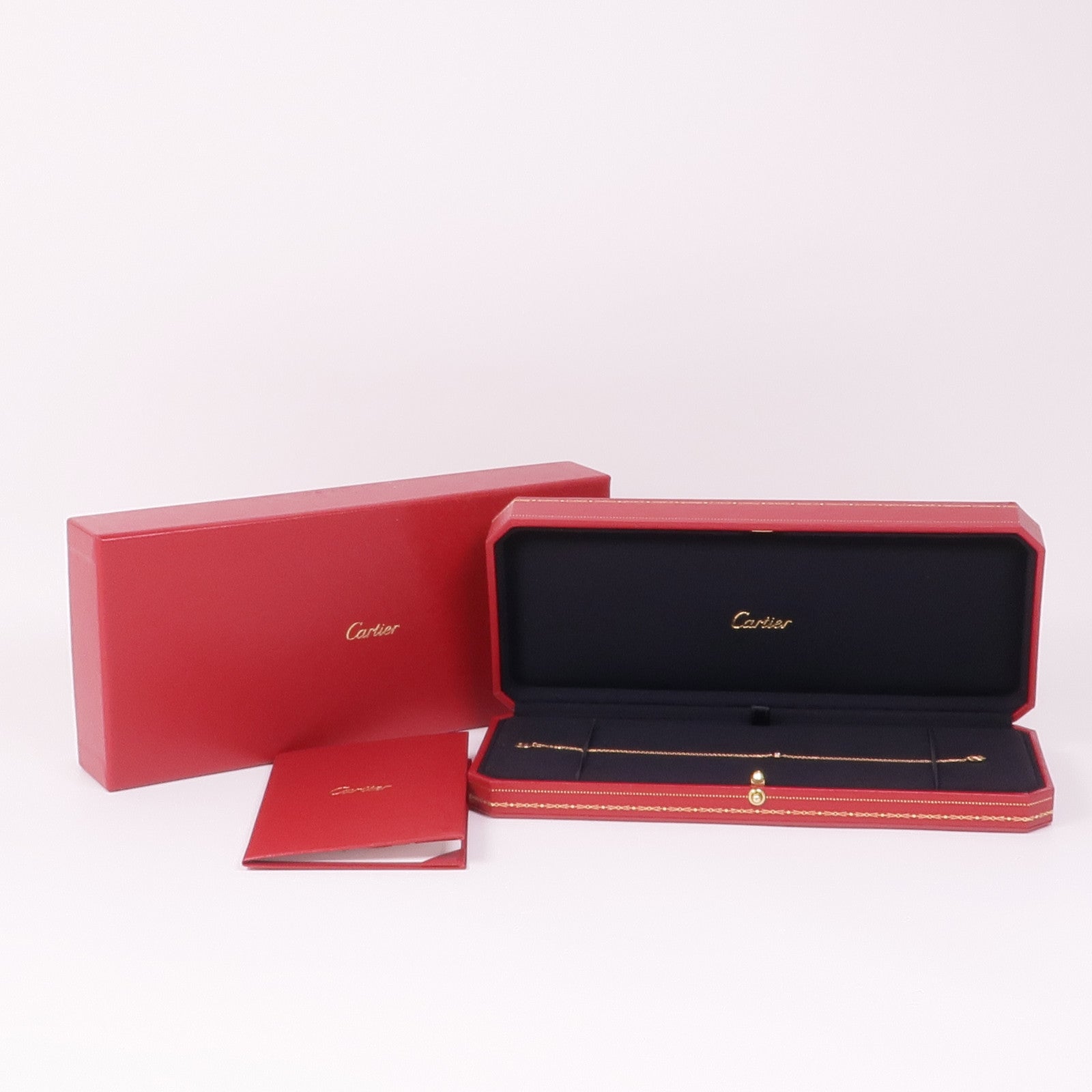 CARTIER 18K玫瑰金d'Amour鑽石手鏈