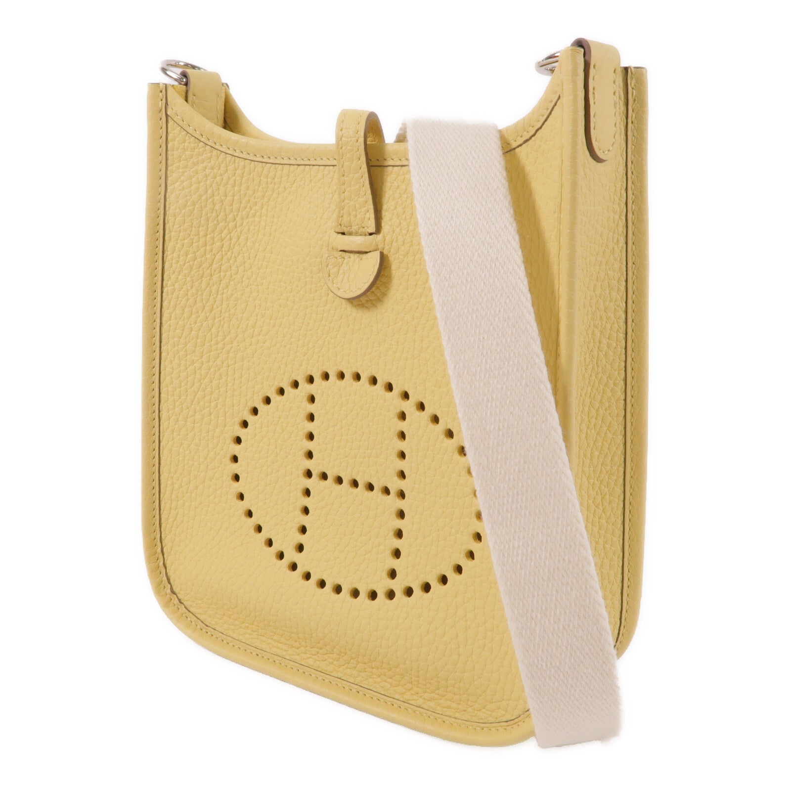 HERMES Clemence皮革Evelyne TPM肩背袋Jaune Poussin