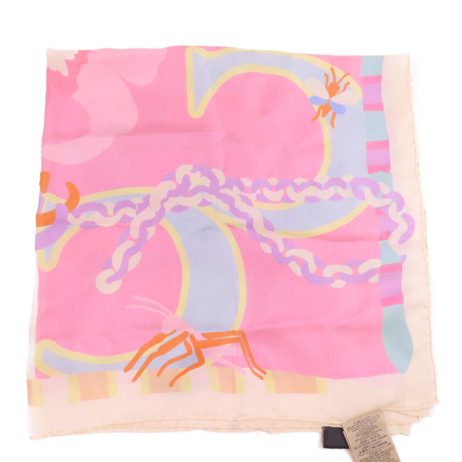 GUCCI 絲質Guccissimo Scarf 90x90圍巾米色