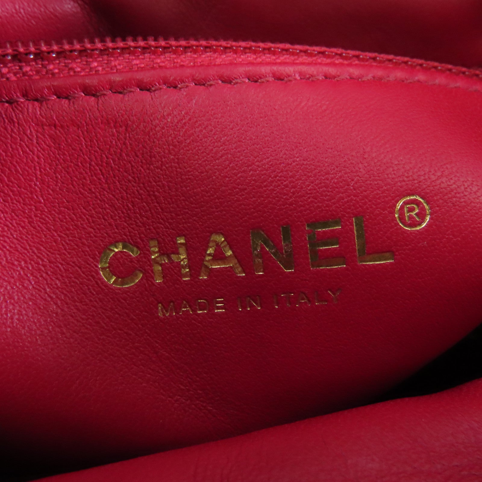 CHANEL 菱格皮革2 Way Shoulder金扣手挽肩背兩用袋米色