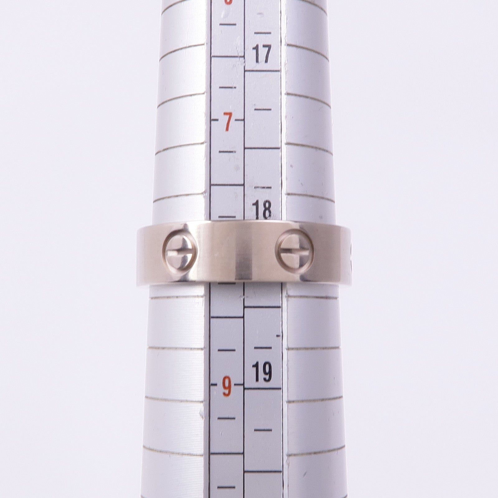 CARTIER 18K白金Love Ring戒指Cartier#57/US#8