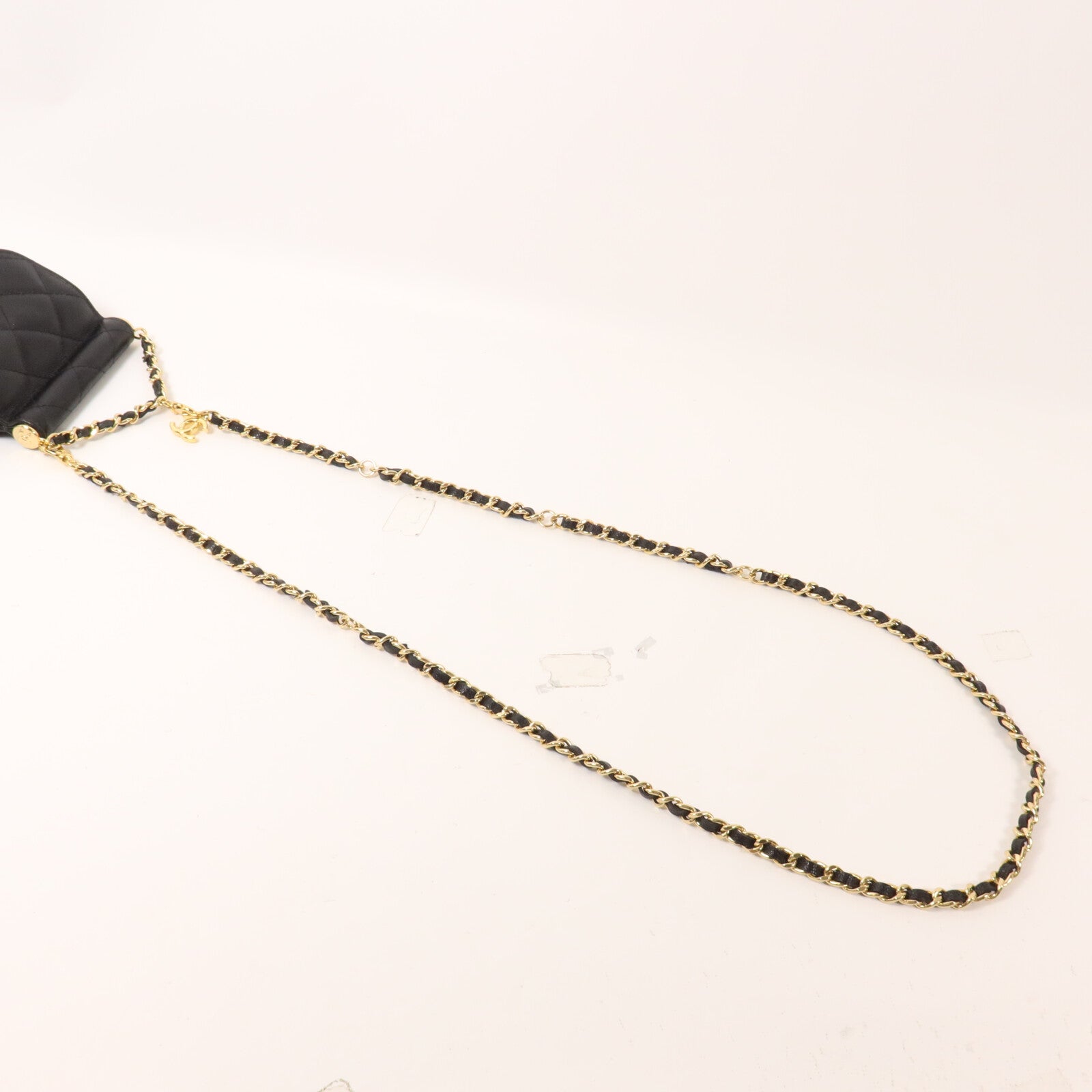 CHANEL 牛皮皮革Bar Clutch On Chain鏈帶手挽肩背兩用袋
