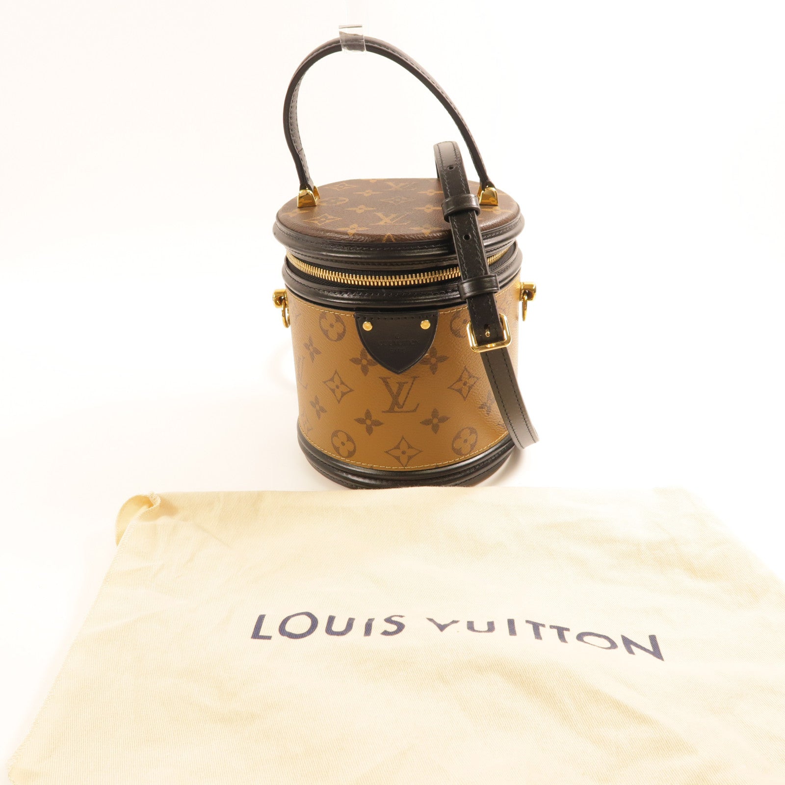 LOUIS VUITTON 【激減優惠】Monogram Reverse Cannes金扣手挽肩背兩用袋