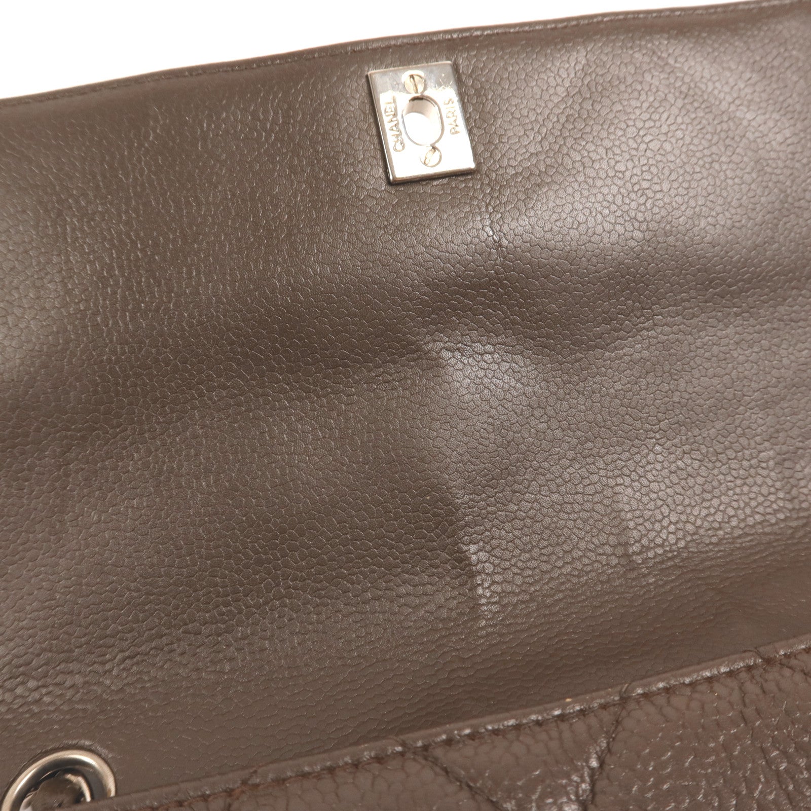 CHANEL 牛皮皮革Classic Flap銀扣鏈帶肩背袋