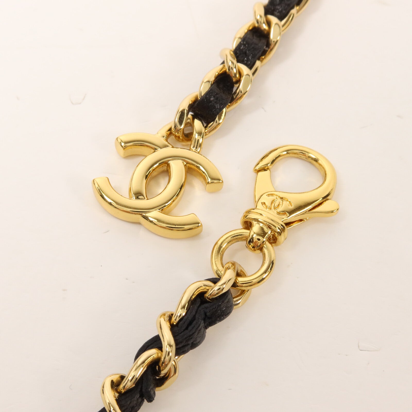 CHANEL 牛皮皮革Bar Clutch On Chain鏈帶手挽肩背兩用袋