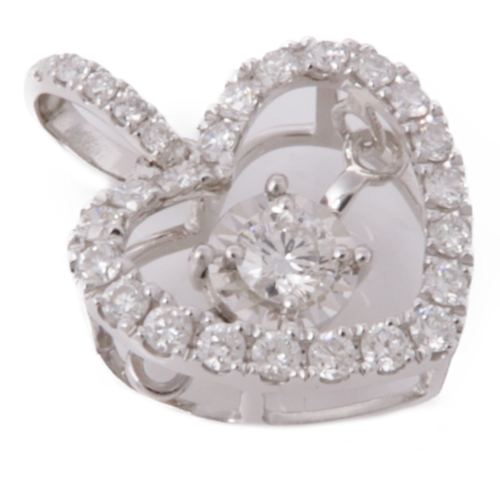 JEWELRY 18K白金Diamond Pendant Top鑽石吊墜