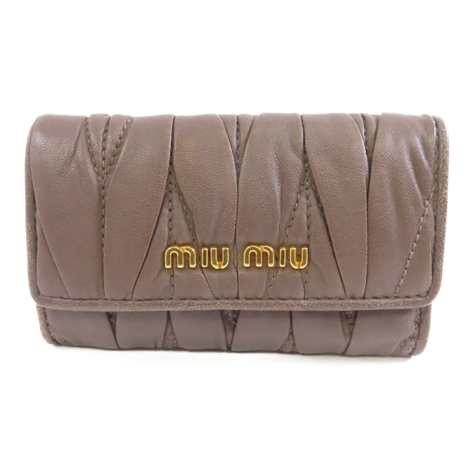 Miu Miu 羊皮皮革Key Case金扣鎖匙包