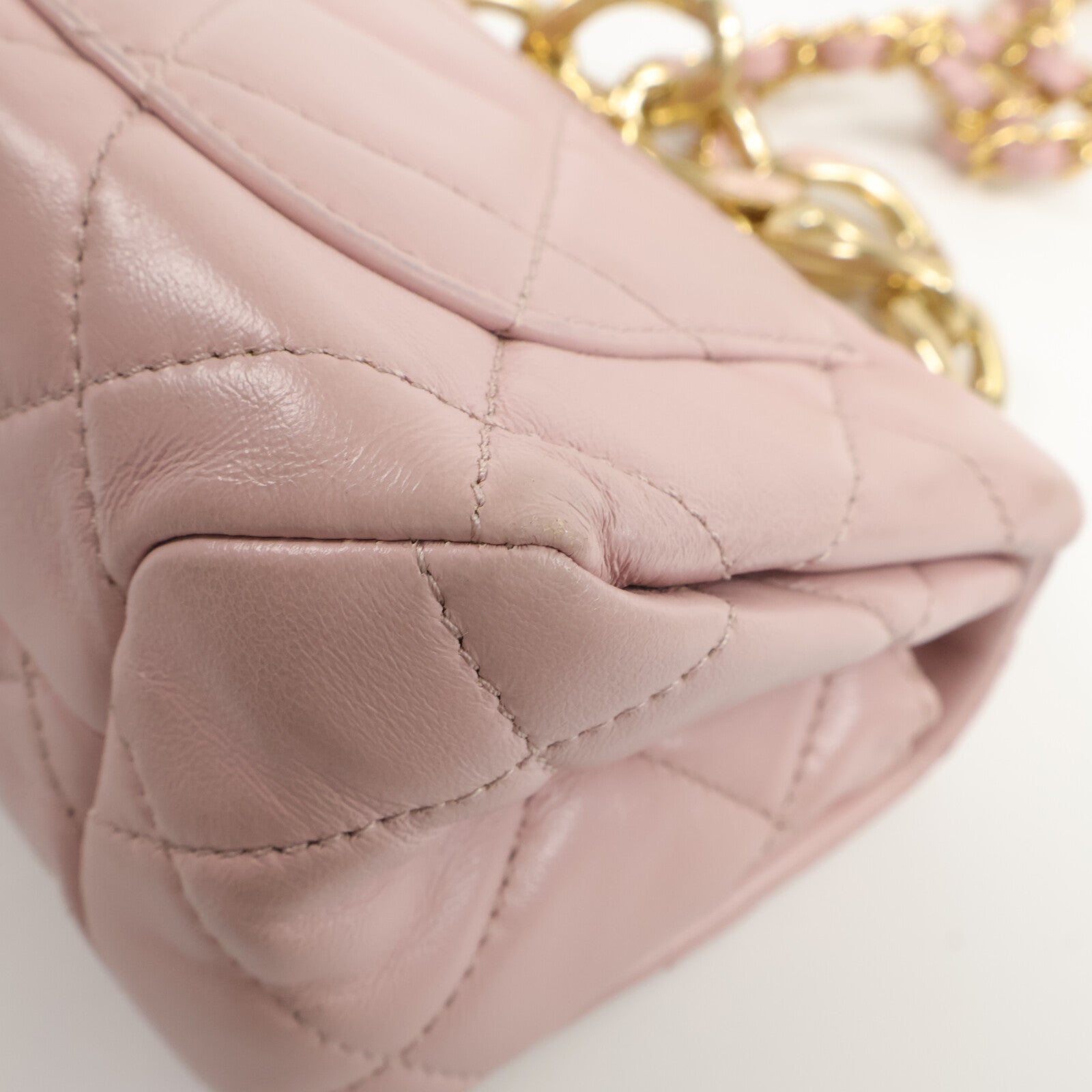 CHANEL 羊皮皮革Seasonal Flap鏈條手挽肩背兩用袋