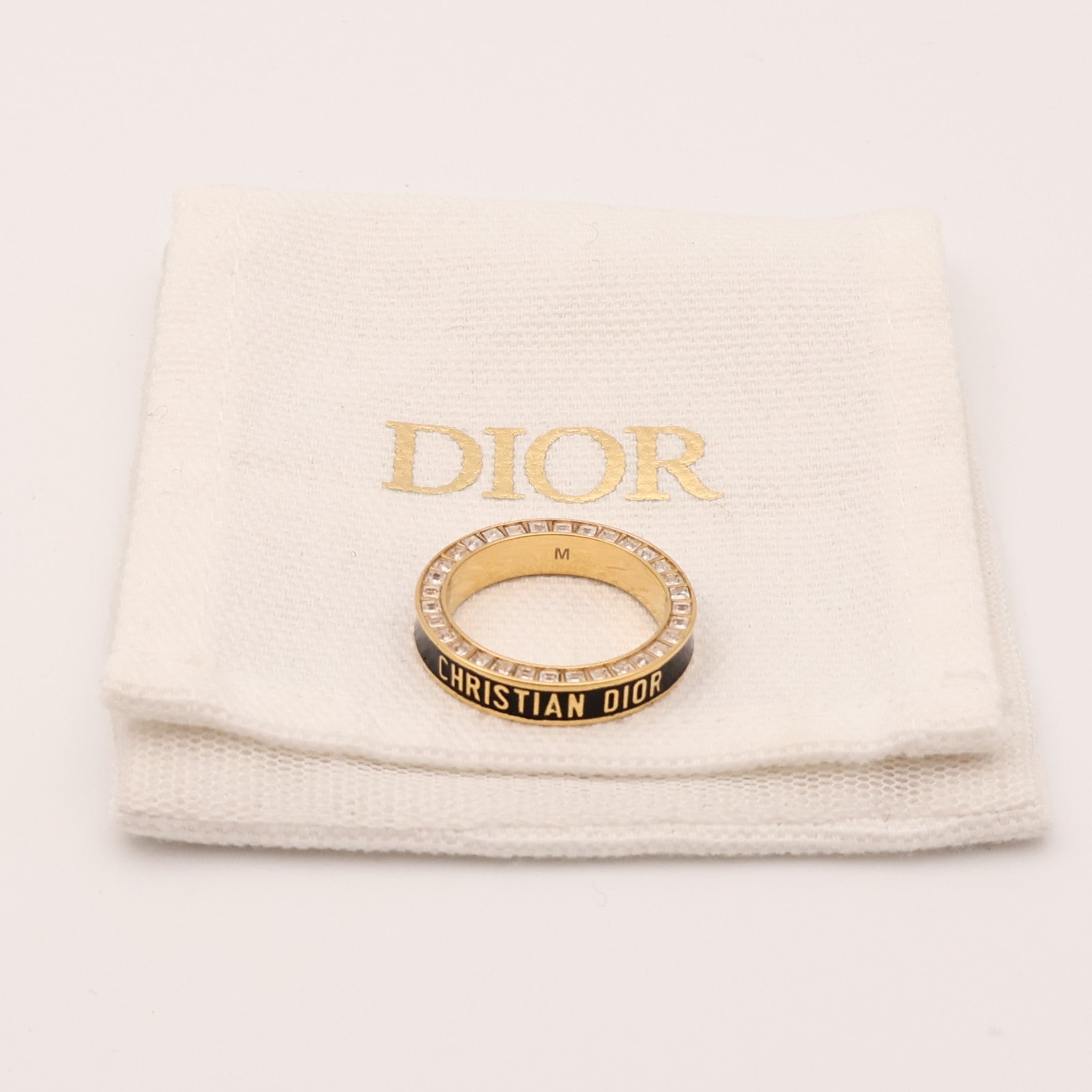 Dior 金屬/琺瑯Night Code Ring戒指US#6