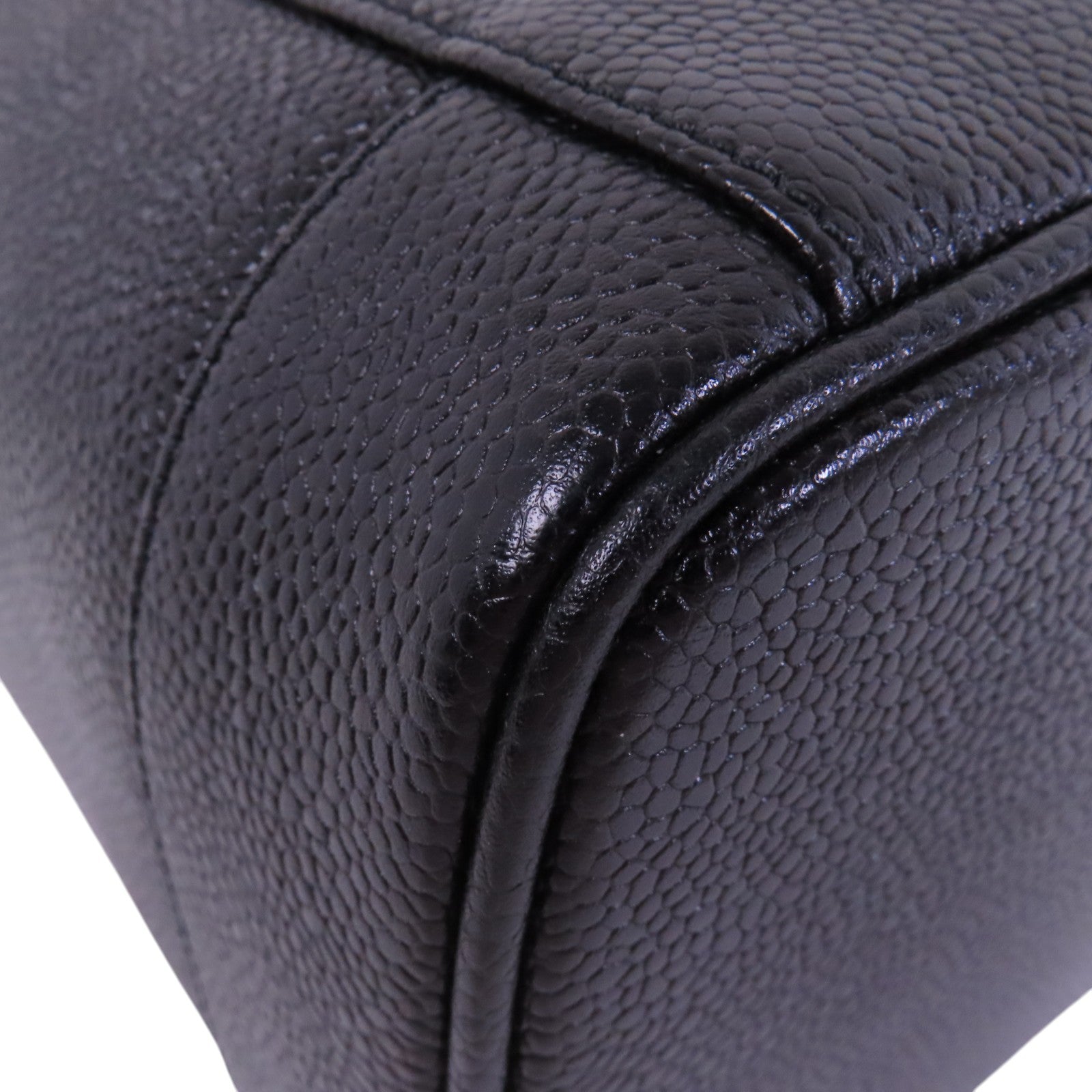 CHANEL 牛皮皮革Vintage Vanity金扣手挽袋