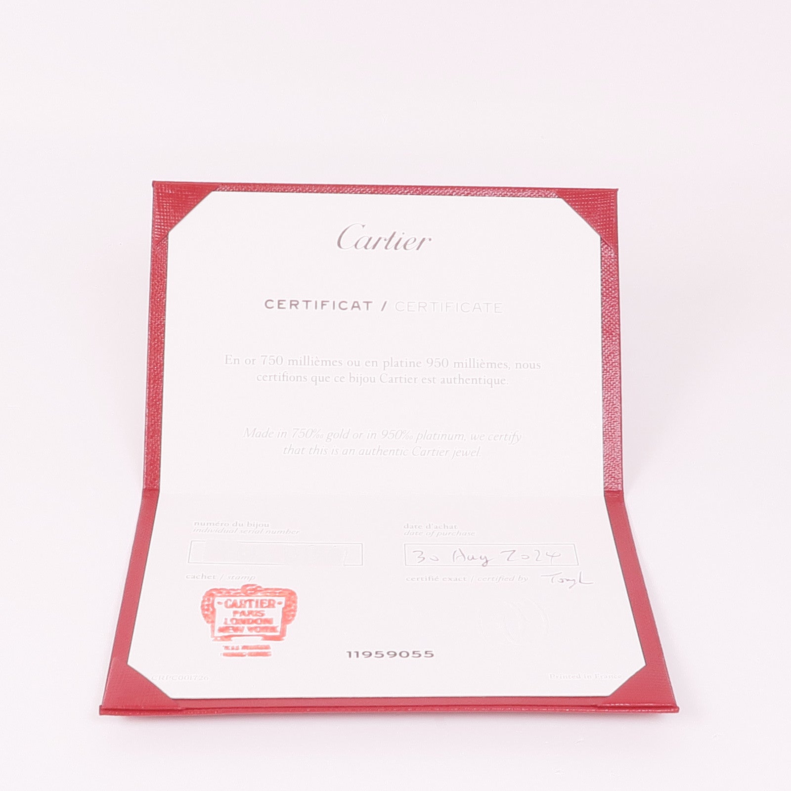 CARTIER 18K玫瑰金d'Amour鑽石手鏈
