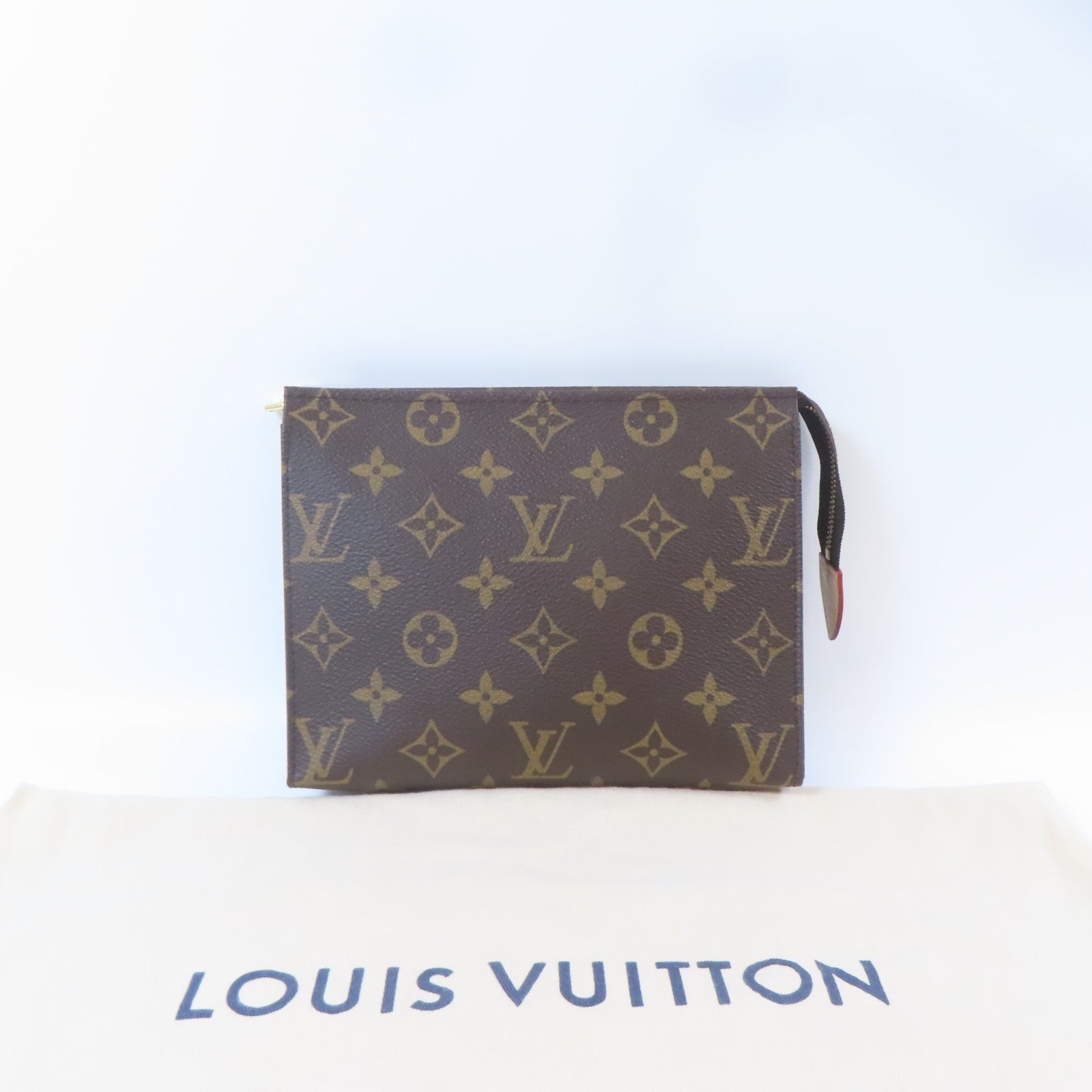 LOUIS VUITTON Monogram Poche Toilette 19金扣手拿包啡色