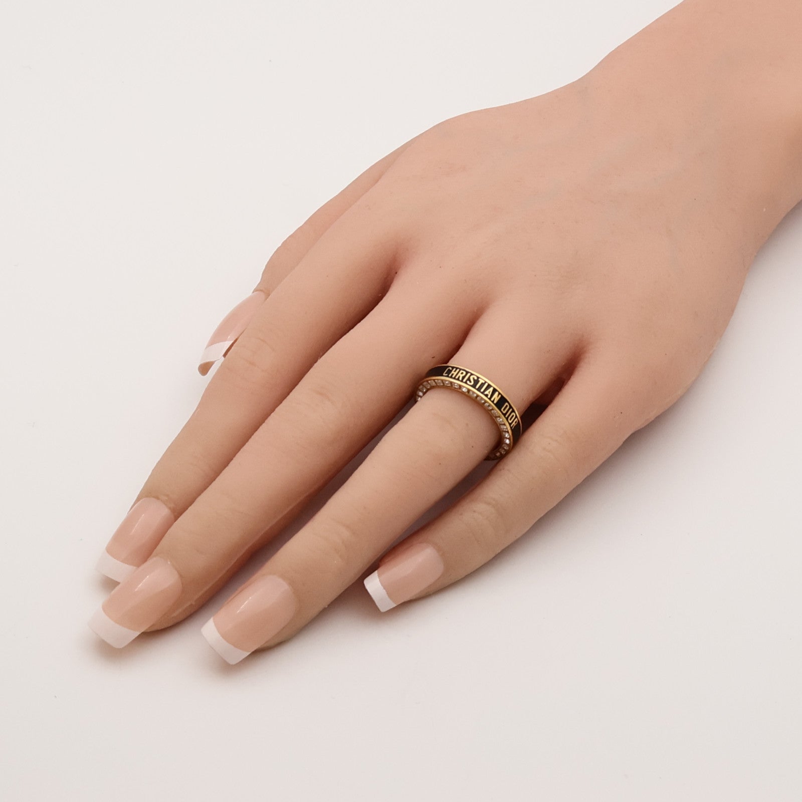 Dior 金屬/琺瑯Night Code Ring戒指US#6