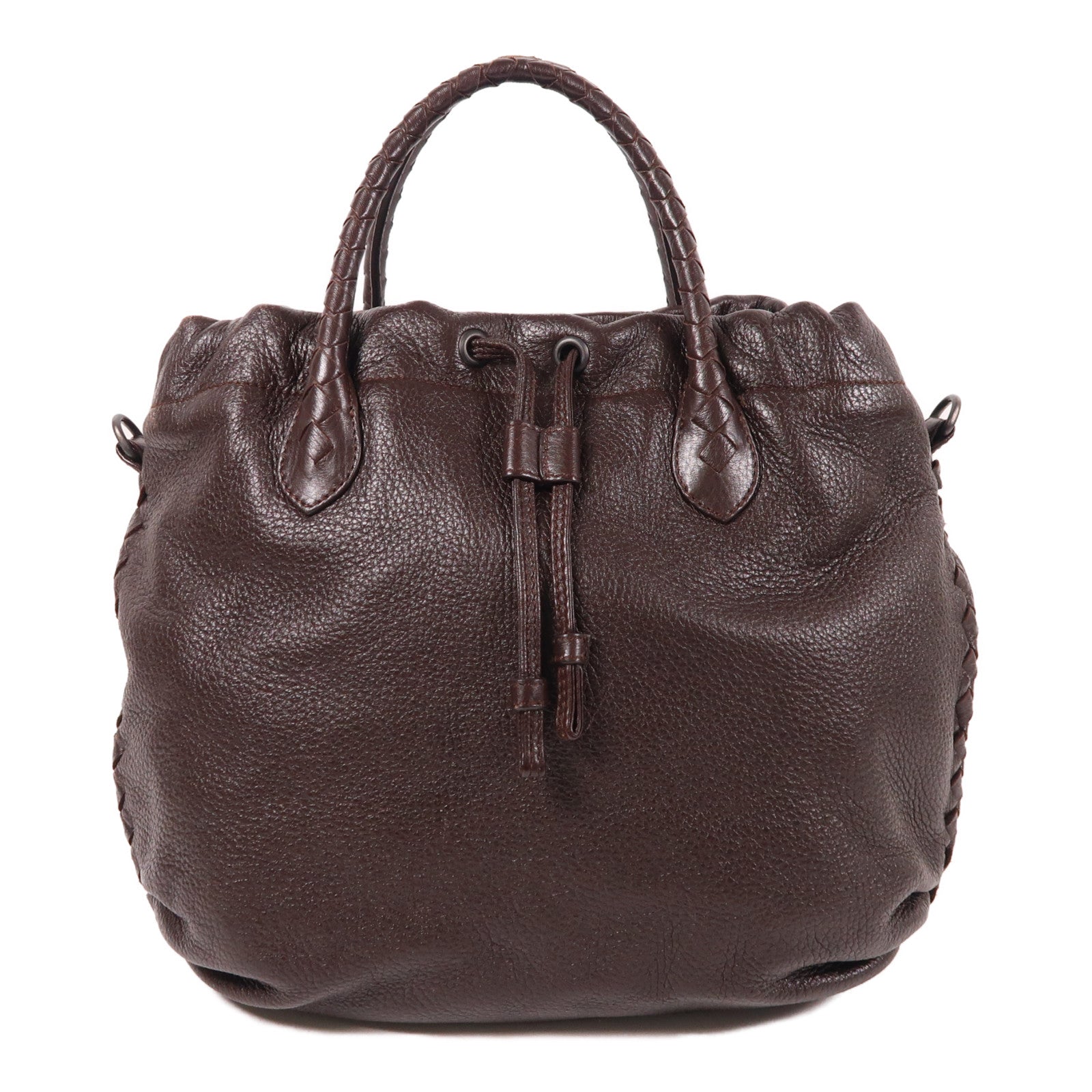 BOTTEGA VENETA 牛皮皮革Hand Bag手挽袋棕色