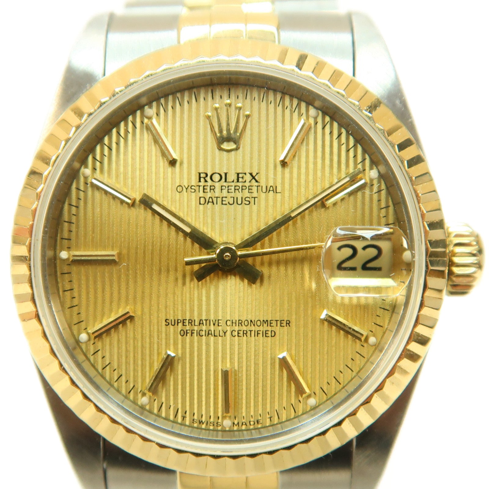 ROLEX Datejust 31mm 18K黃金/不鏽鋼手錶自動機芯金色