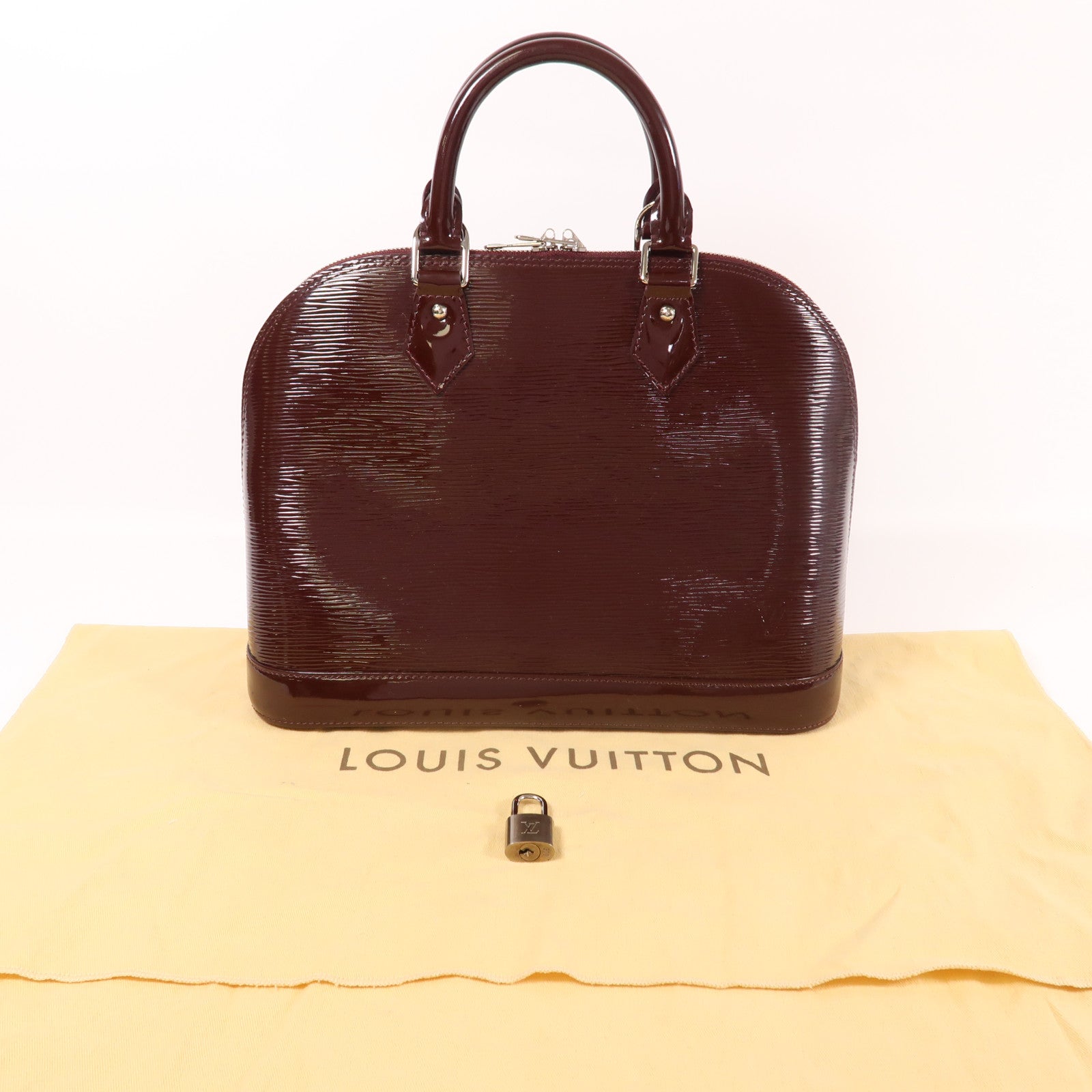 LOUIS VUITTON LV SHW Alma Pm Hand Bag M40453 Electric Epi Brown
